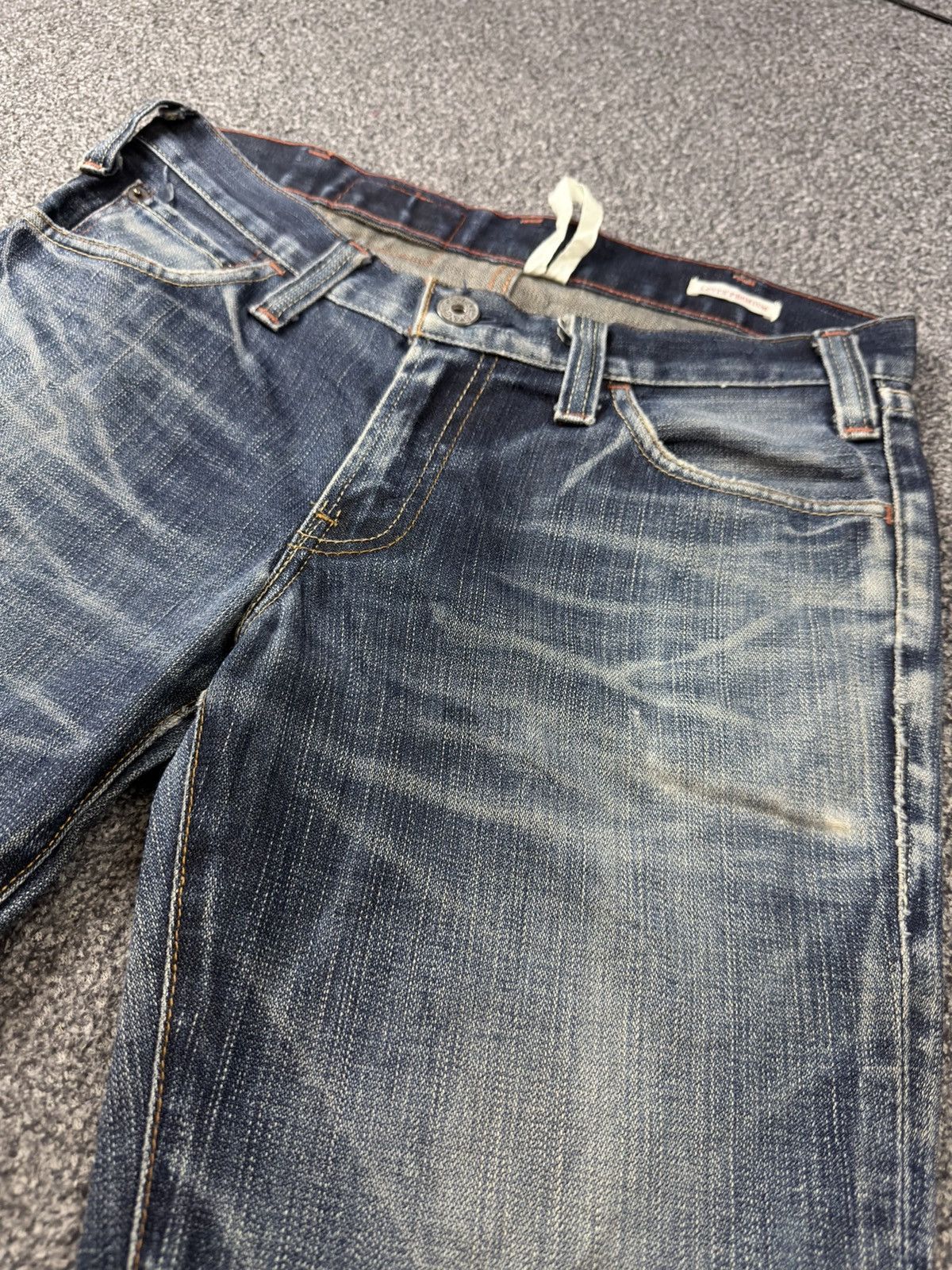 Engineered Garments × Levi's Vintage Levi’s 519 90s Distressed Heavy Fade Whisker Denim Size US 31 - 3 Thumbnail