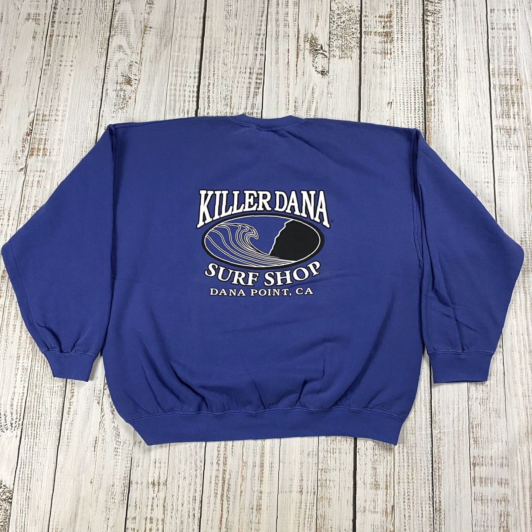 Vintage VINTAGE Killer Dana Pullover Sweatshirt XL Blue Graphic Crewneck Surf USA Mens Size US XL / EU 56 / 4 - 6 Thumbnail