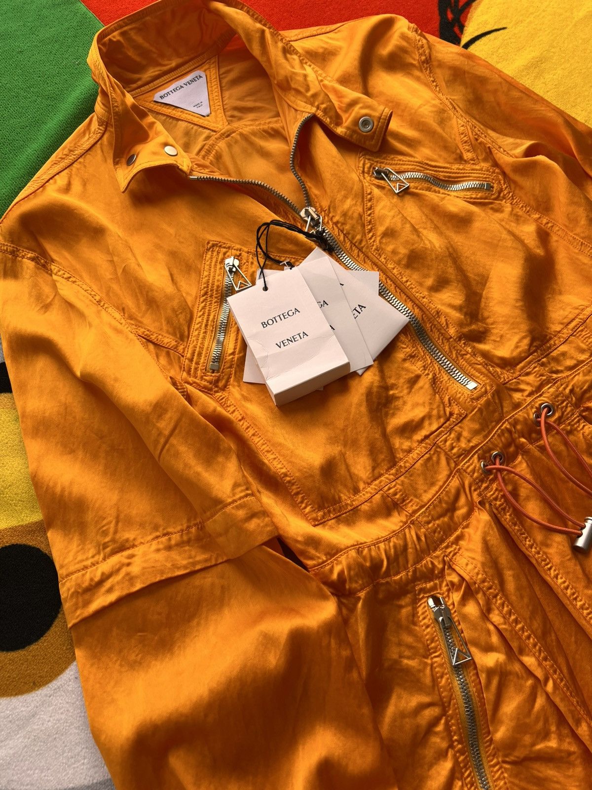 Bottega Veneta XS -S Bottega Veneta Fluid Satin Parka Dress Orange 36 shirt Size XS / US 0-2 / IT 36-38 - 8 Thumbnail