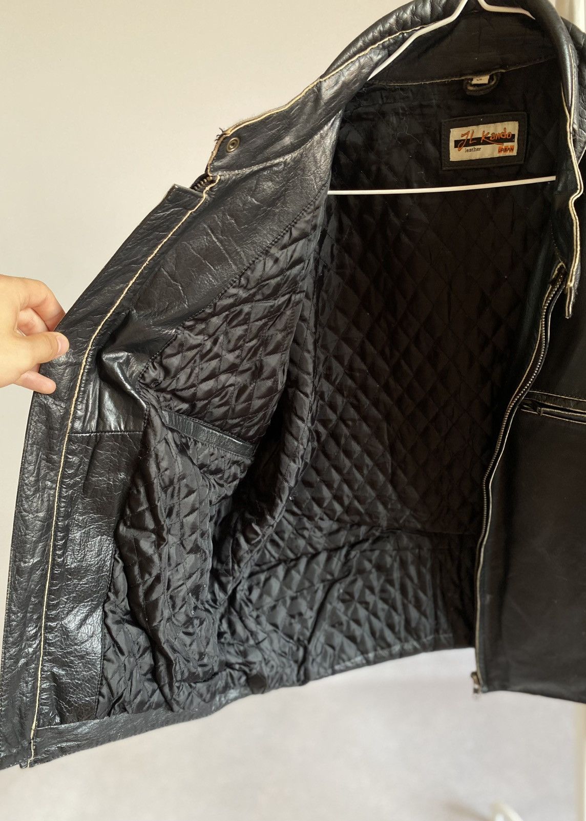 Vintage Buffalo Leather Jacket Distressed Effect Coat Size US XL / EU 56 / 4 - 20 Thumbnail