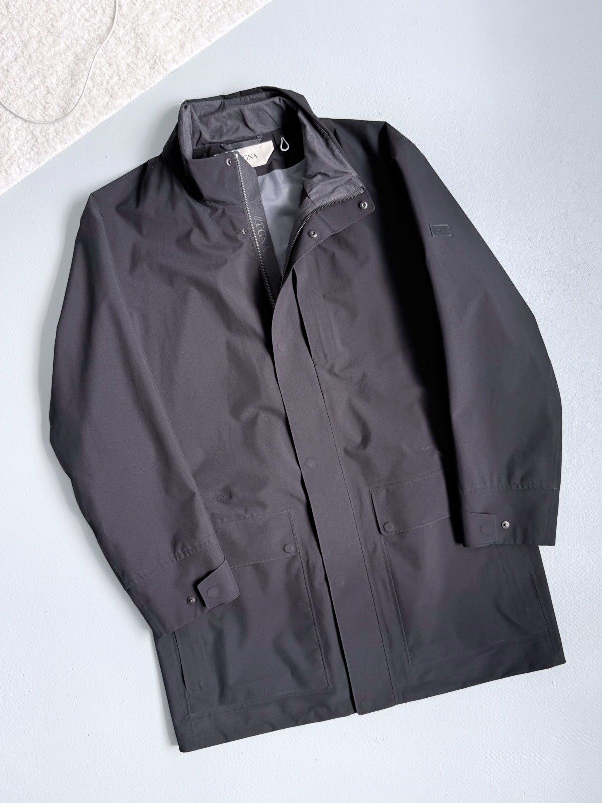 Ermenegildo Zegna Zegna 3 Layer Soft Shell Jacket Windproof Water Resistant Size US XL / EU 56 / 4 - 2 Thumbnail