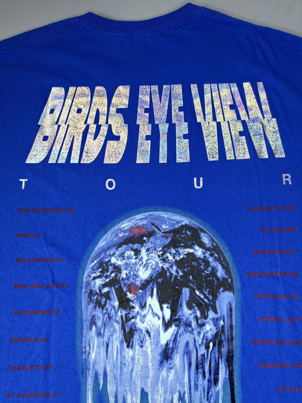 Travis Scott Travis Scott Birds Eye View Tour 2017 Official Tee XL Blue Size US XL / EU 56 / 4 - 4 Thumbnail
