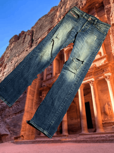Diesel × Vintage DIESEL🔥THRASHED DISTRESSED DENIM Size US 30 / EU 46 - 1 Thumbnail