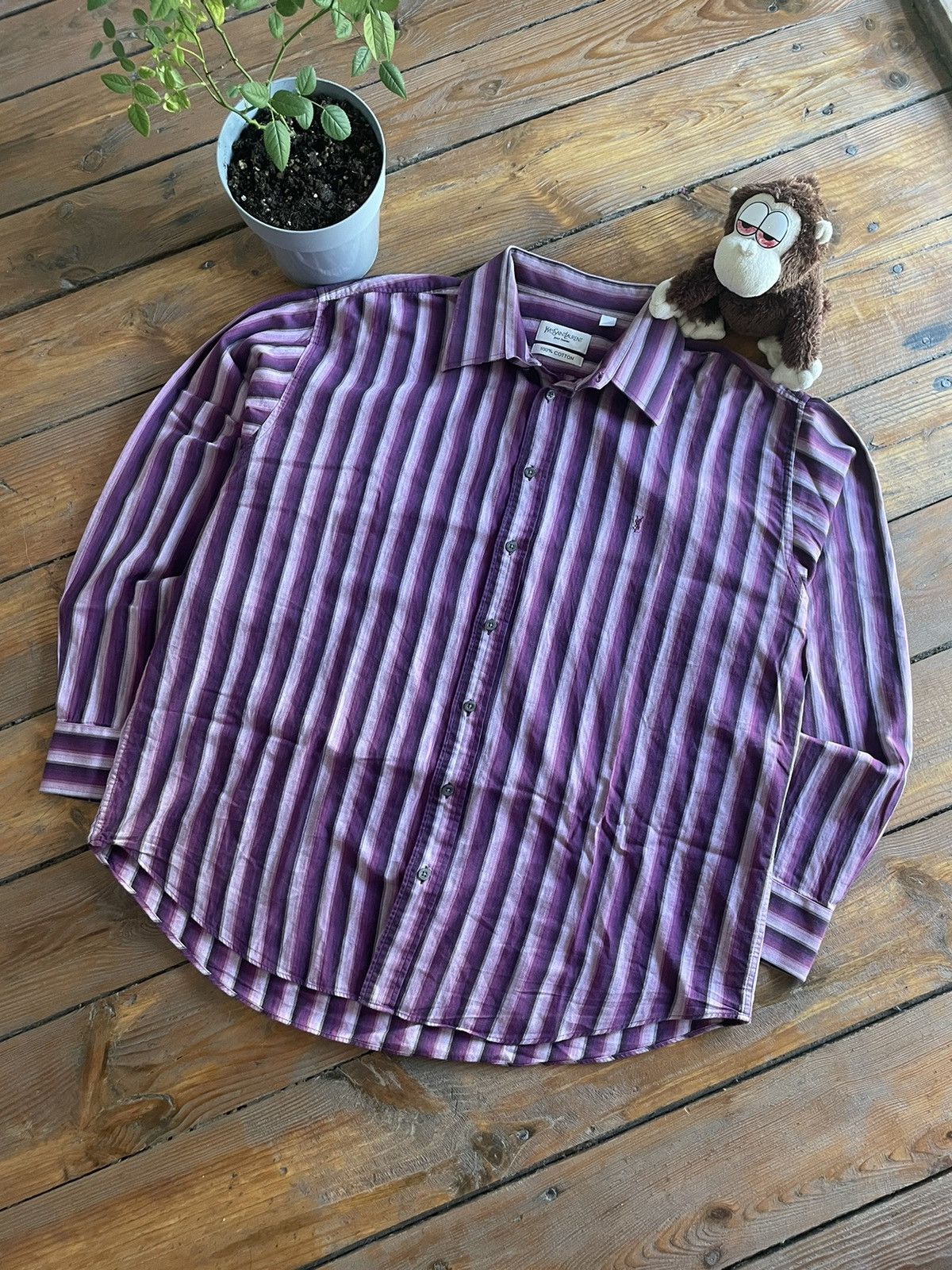 Hysteric Glamour Vintage Yves Saint Lauren Shirt 90s Size US XL / EU 56 / 4 - 2 Thumbnail