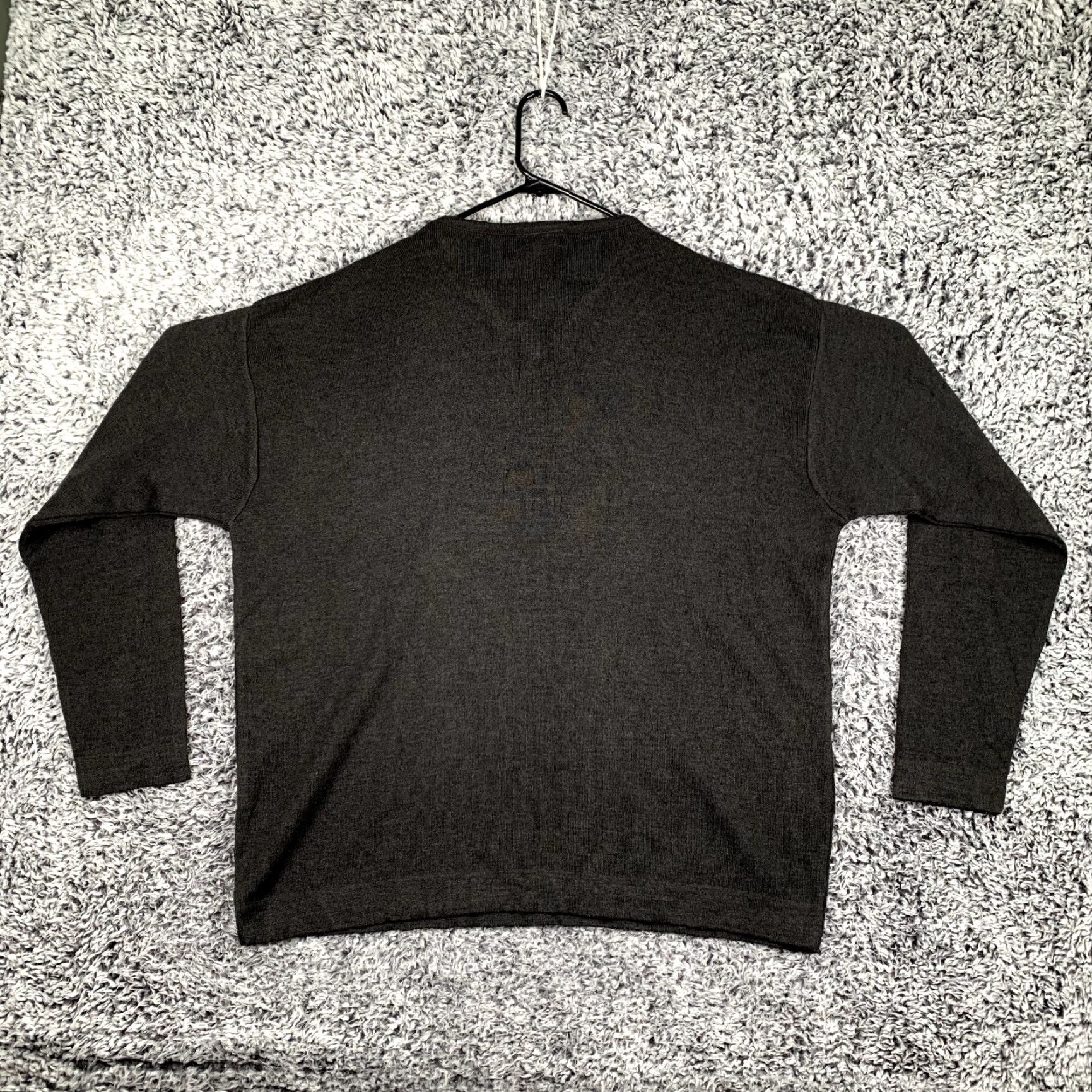 Vintage MONTECATINI Sweater Mens XL Gray Knit V-Neck Wool Blend Pullover Classic Dad Preppy Italy Knitwear Size US XL / EU 56 / 4 - 3 Thumbnail