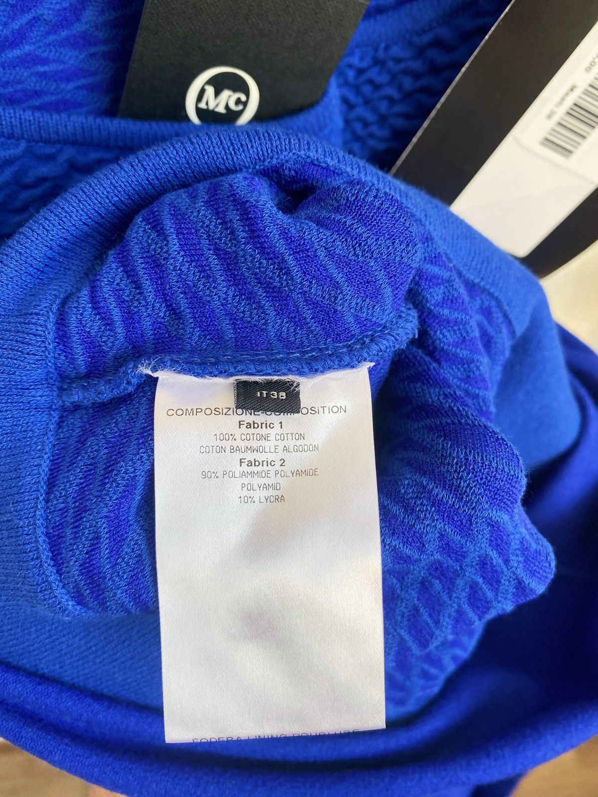 Alexander McQueen Alexander McQueen Auth 38 IT Midi Blue Knit Cotton Dress Size XS / US 0-2 / IT 36-38 - 8 Thumbnail