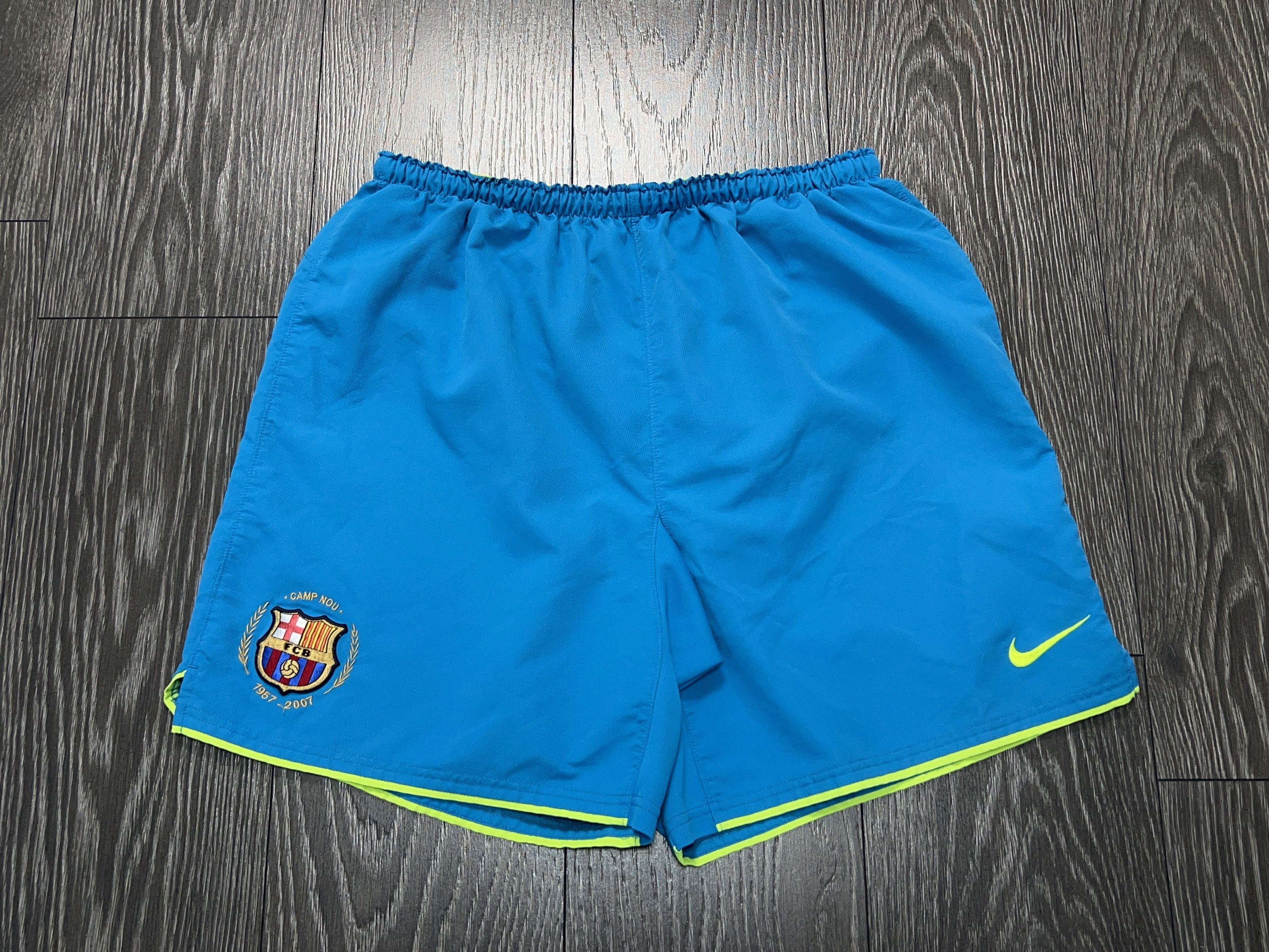 Nike Barcelona FC 2007 2008 Away Football Soccer Shorts Size L Size US 36 / EU 52 - 1 Thumbnail