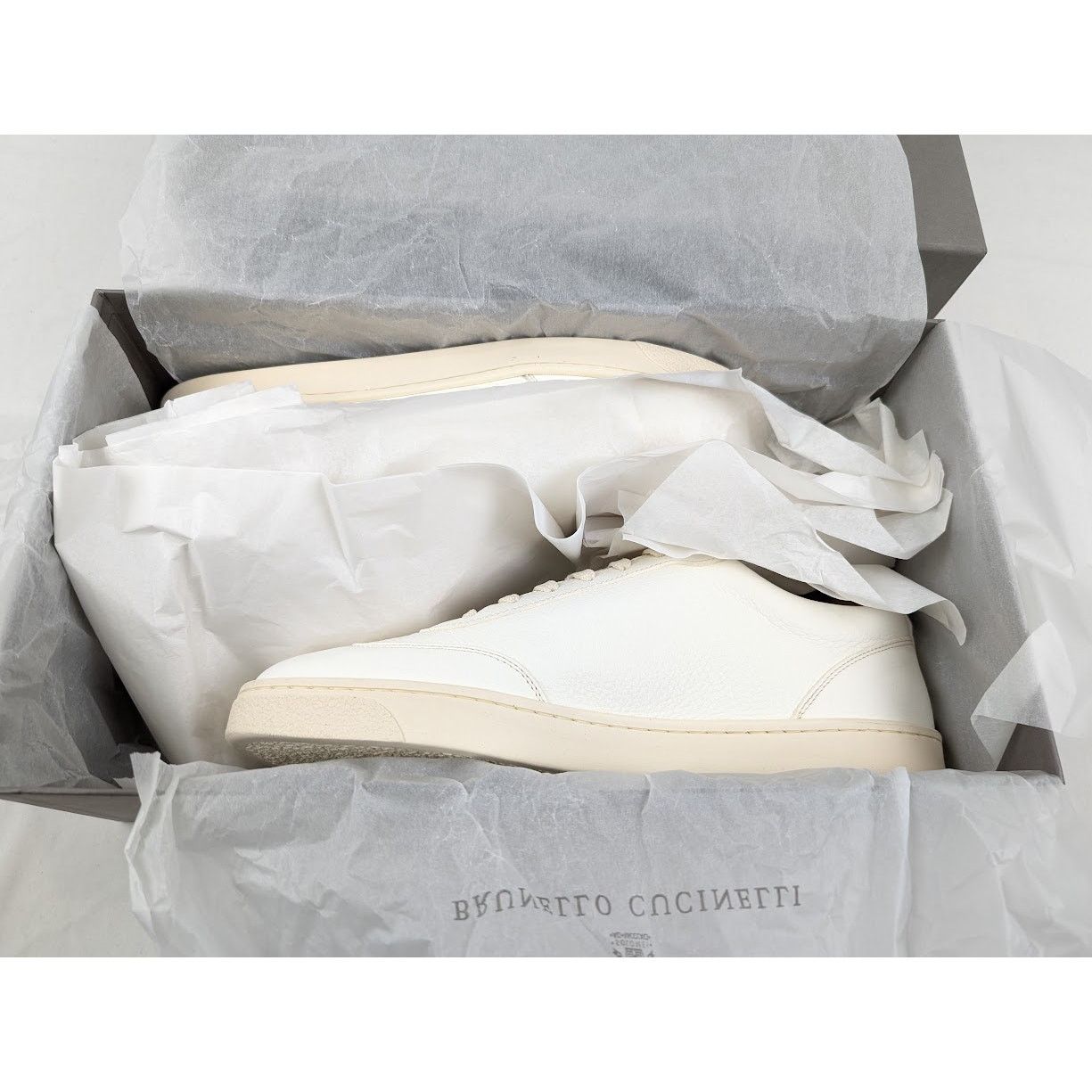 Brunello Cucinelli o1rshd1 Low-Top Sneakers in White Size US 10 / EU 43 - 19 Thumbnail