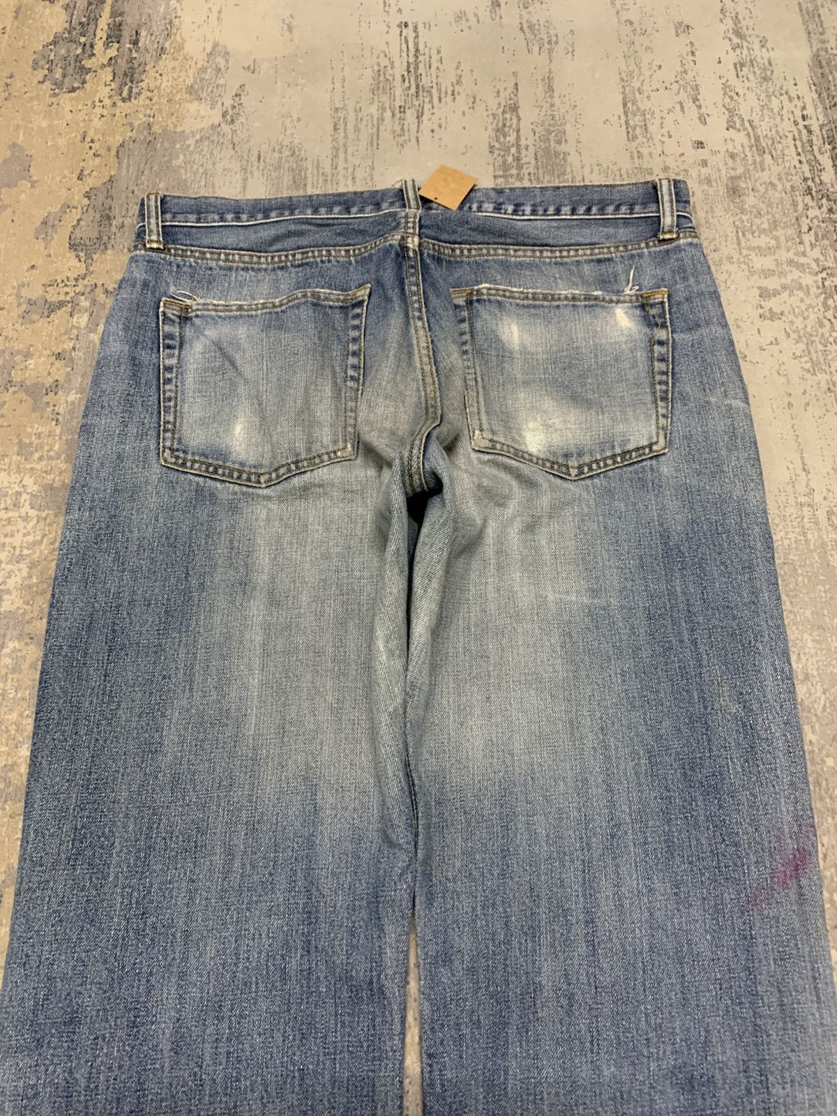 Uniqlo W35x31 90s Style Uniqlo Rusty Mudwash Distressed Denim Jean Size US 35 - 11 Thumbnail