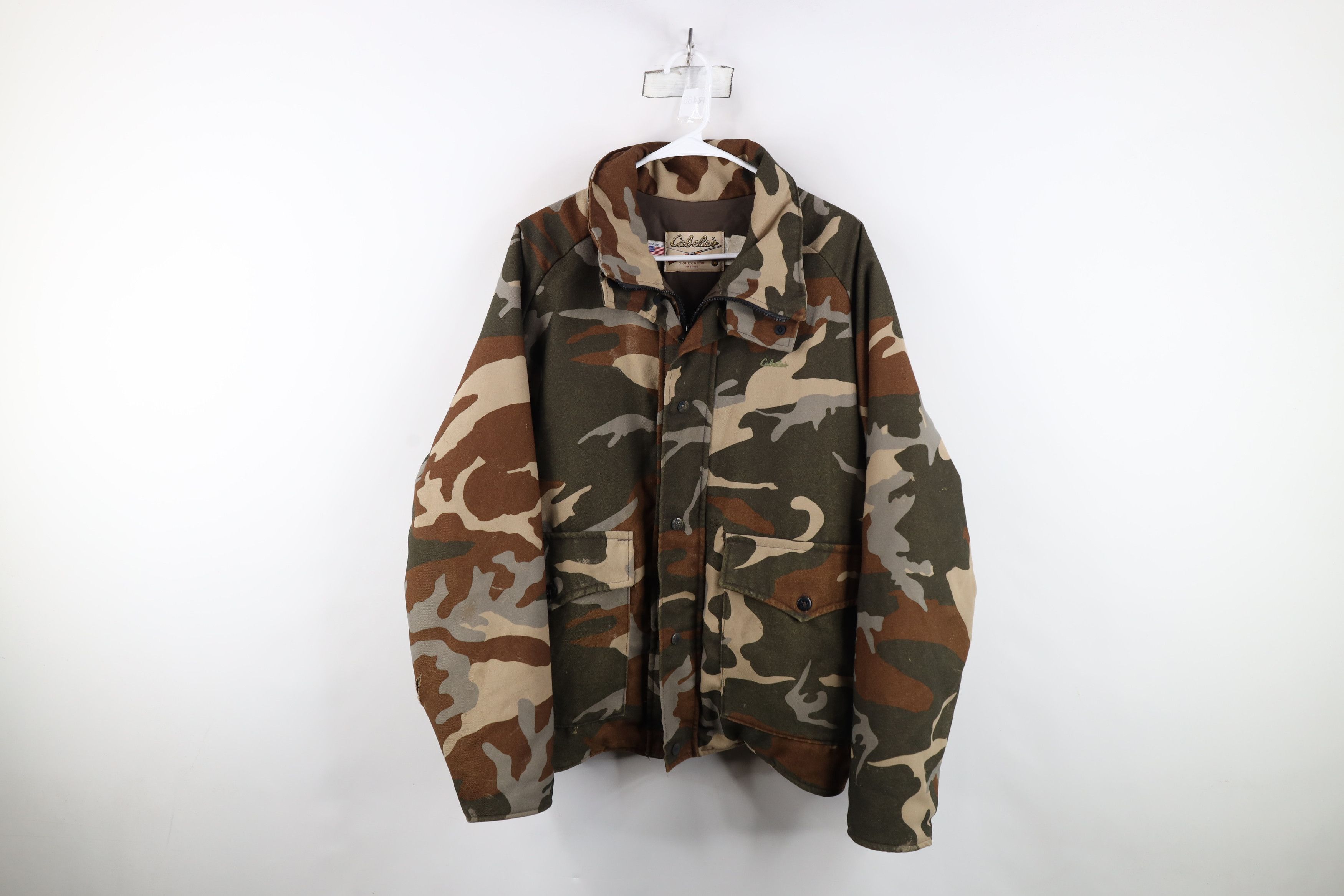 Cabelas Vintage 90s Cabelas Waterproof Goretex Camouflage Jacket USA Size US L / EU 52-54 / 3 - 1 Thumbnail