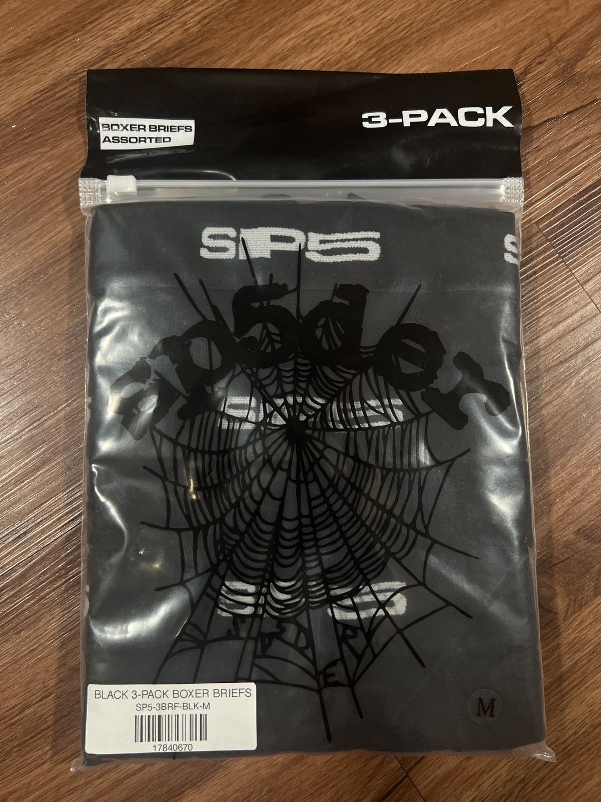 Pre-owned Spider Worldwide X Young Thug Sp5der Worldwide Spider Boxers 3 Pack Size M In Black