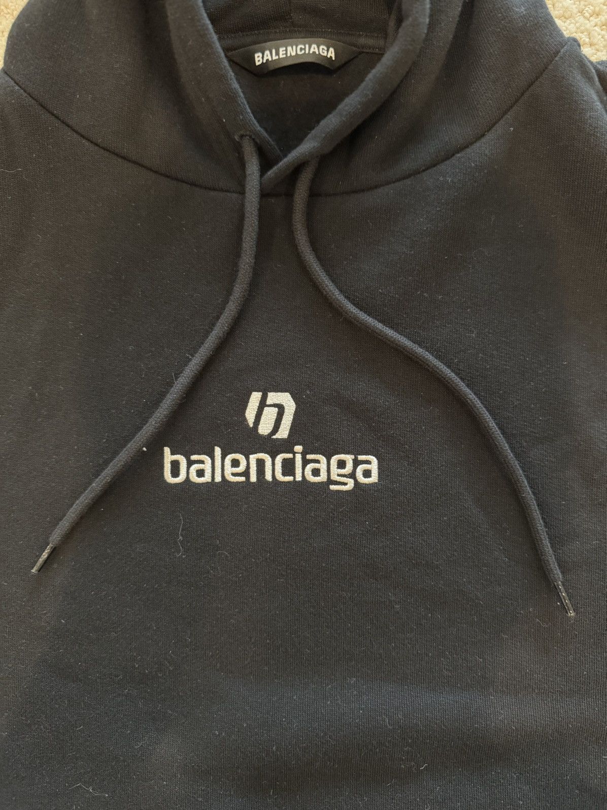 Balenciaga Balenciaga Sponsor Logo Medium Fit Hoodie Black NWT Size US M / EU 48-50 / 2 - 3 Thumbnail