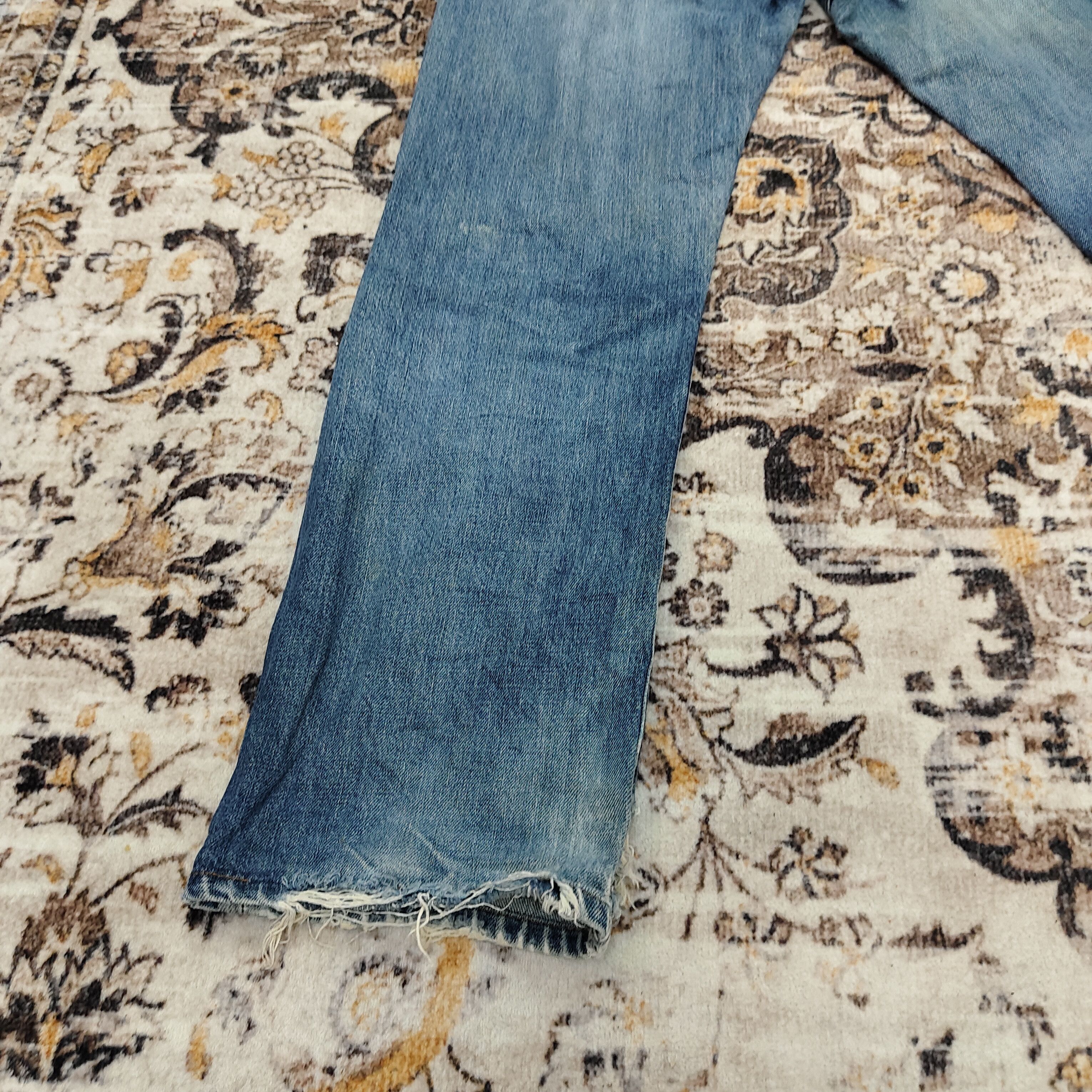 Levi's Vintage Levi's 502 Big E Selvedge Distressed Jean Size US 30 / EU 46 - 8 Thumbnail