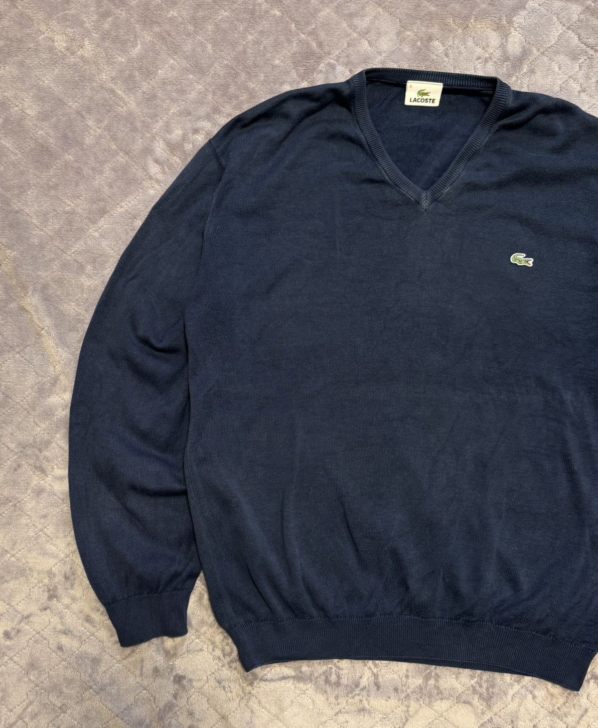 Lacoste × Vintage Vintage Lacoste Cardigan Wool Knitwear Sweater Size US L / EU 52-54 / 3 - 2 Thumbnail