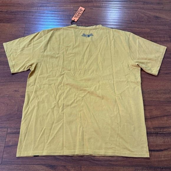 Designer × Von Dutch NWT VON DUTCH DISTRESSED LOGO MUSTARD YELLOW T-SHIRT SZ EXTR Size US XL / EU 56 / 4 - 6 Thumbnail