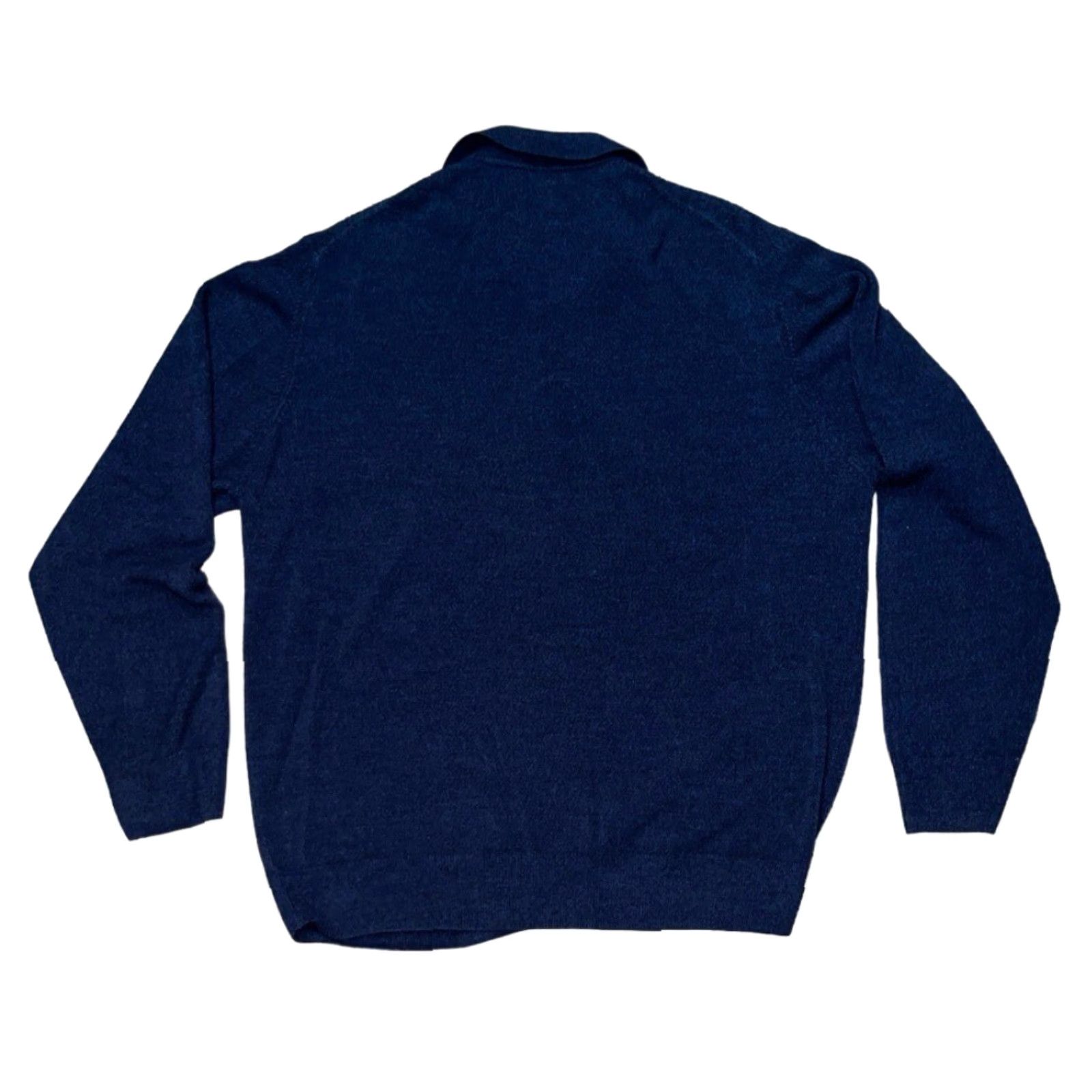 Dockers DOCKERS Sweater Men's 2XL Navy Blue Black Acrylic Pullover 3 Button Collar Knit Lightweight Stretch Mock Speckled Classic Dad Size US XXL / EU 58 / 5 - 3 Thumbnail