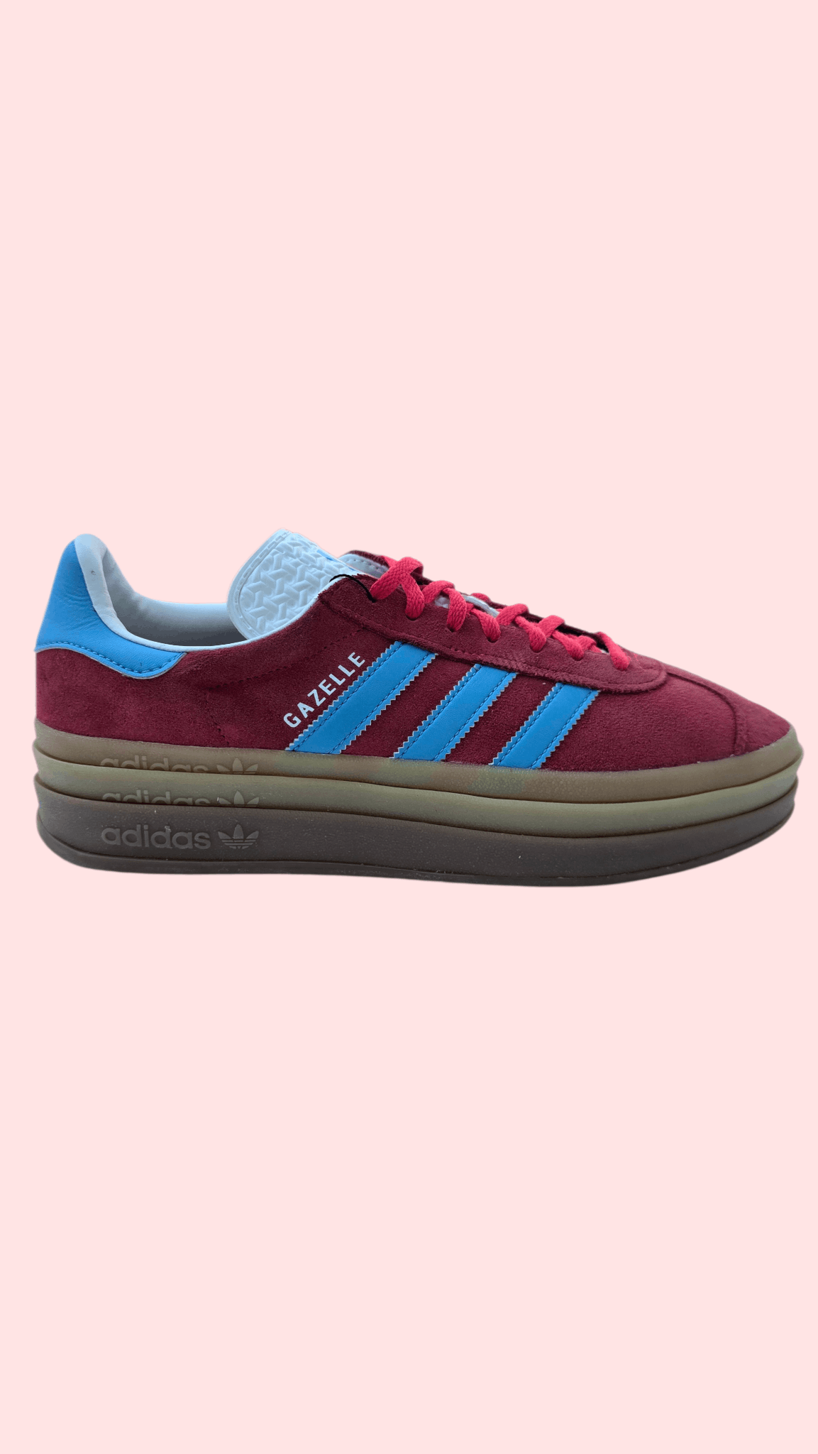 Adidas Adidas Gazelle Platform – Burgundy Suede-FASHIONELLA Size US 10 / IT 40 - 2 Thumbnail