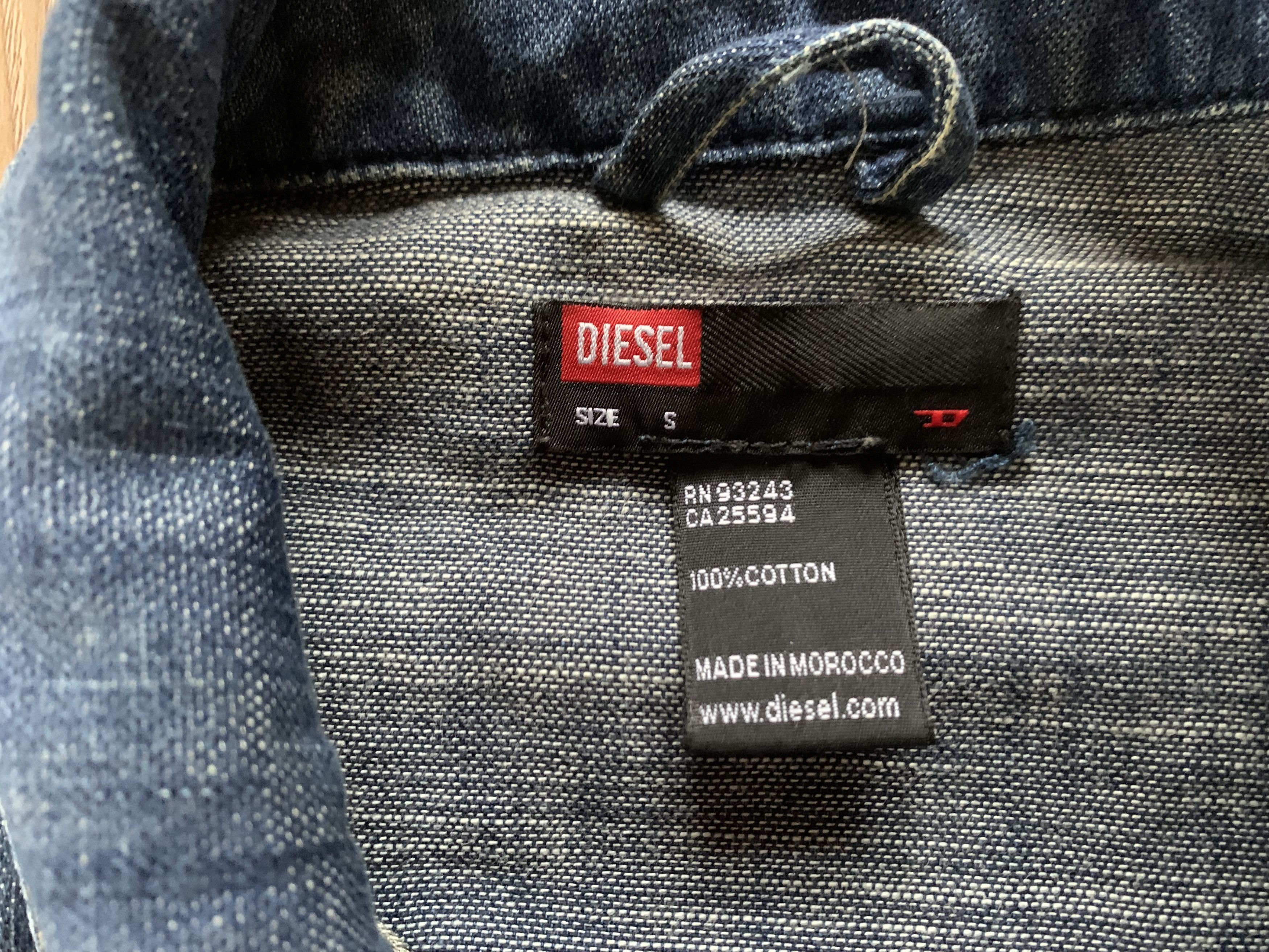 Diesel Diesel Womens Vintage Zip Denim Jacket Size S / US 4 / IT 40 - 8 Thumbnail