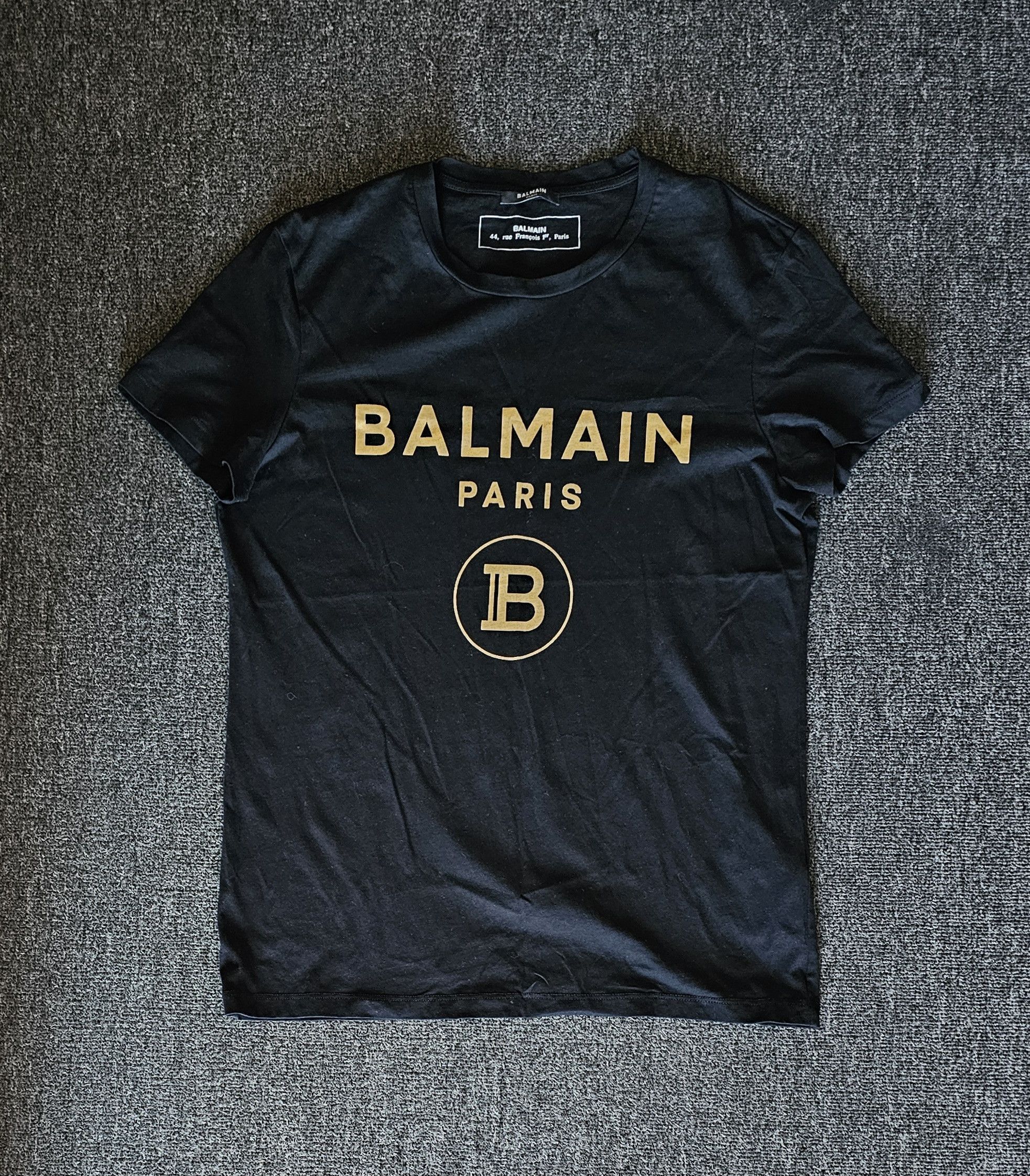 Balmain Balmain Men's Black Gold T-Shirt Size M Size US M / EU 48-50 / 2 - 1 Thumbnail