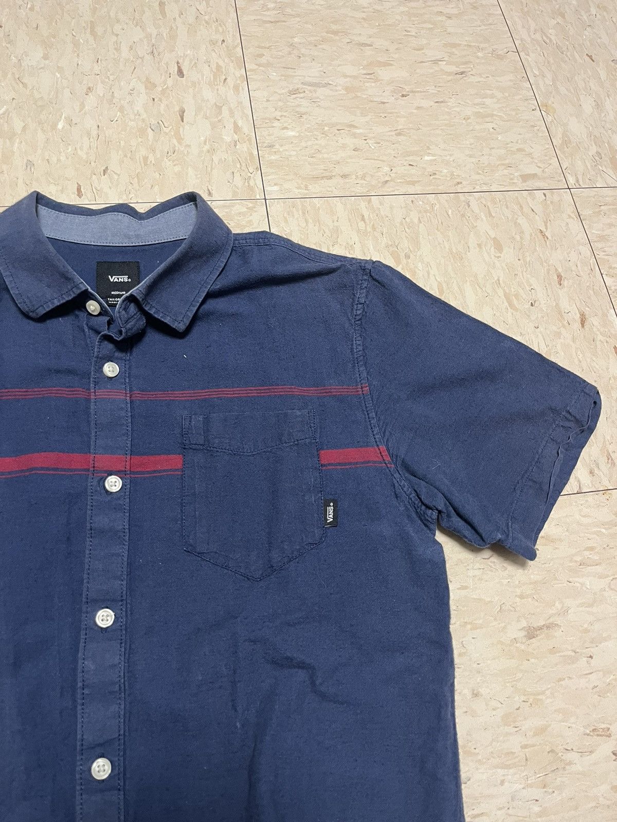 Vans Vans Striped Button Up Size US M / EU 48-50 / 2 - 3 Thumbnail