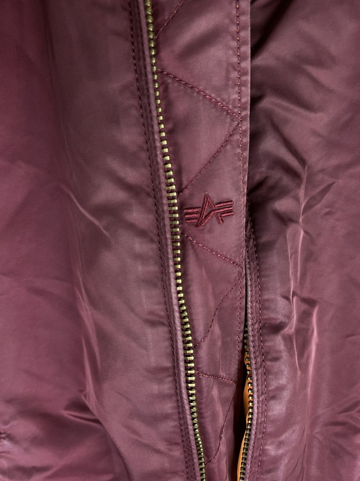 Alpha Industries Burgundy Alpha Industries Bomber Jacket 90s Vintage Size US L / EU 52-54 / 3 - 6 Thumbnail