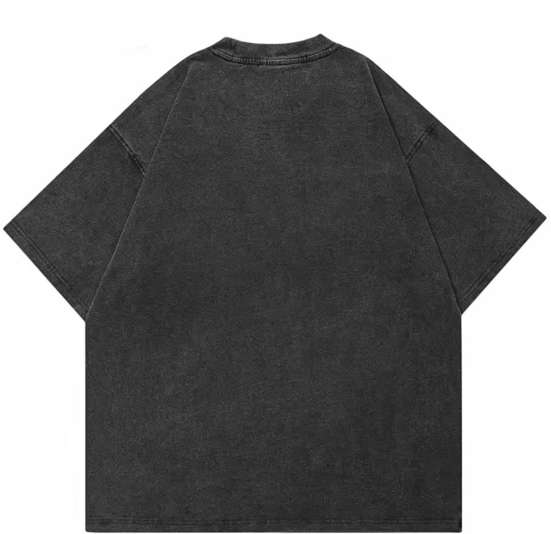 Japanese Brand Streetwear Washed Black T-shirt Green Face Size US M / EU 48-50 / 2 - 2 Thumbnail