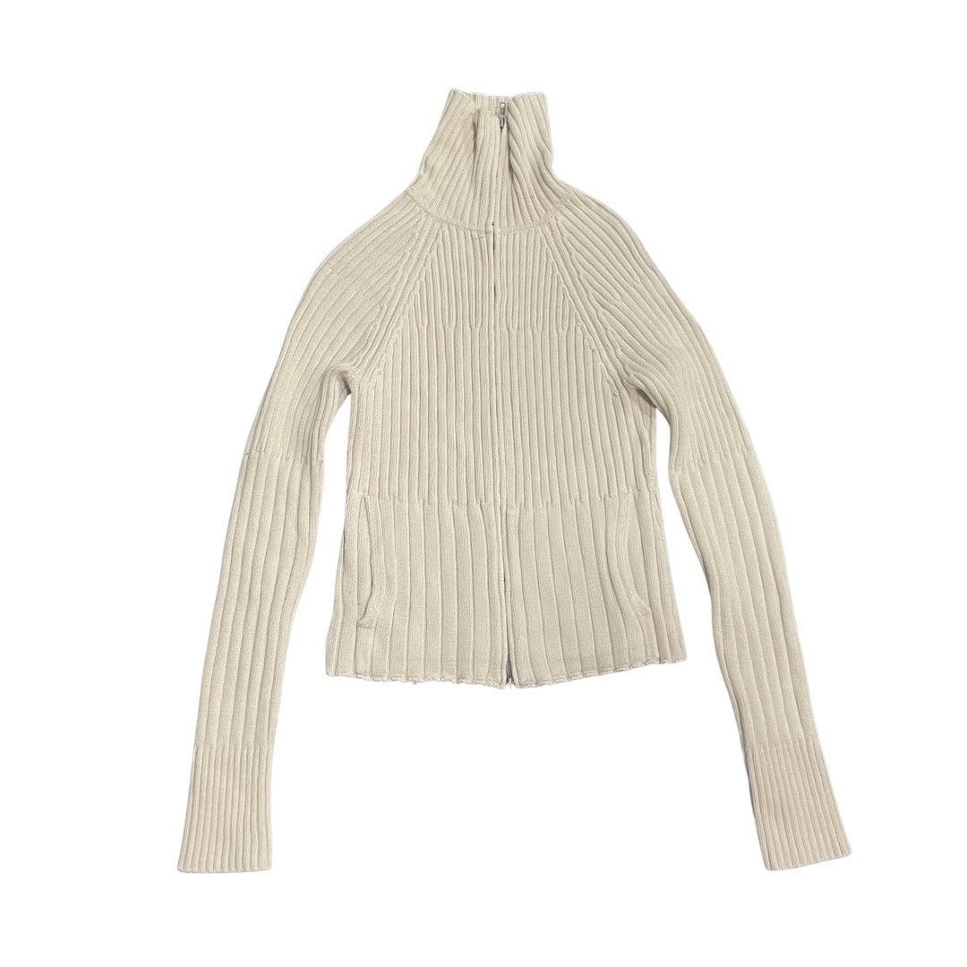 Gap Chunky Ribbed Knit Wide Collar Zipper Cardigan Sweater Y2K Size M / US 6-8 / IT 42-44 - 2 Thumbnail