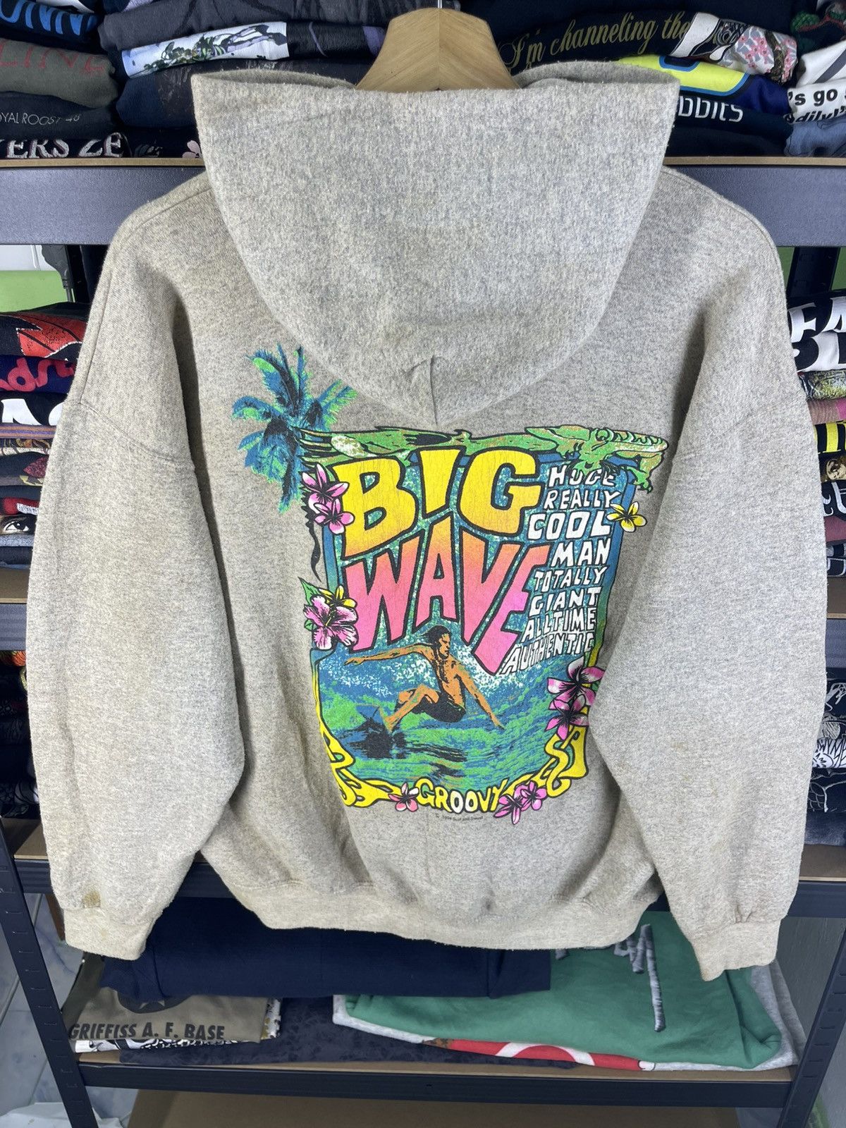 Sun Surf Vintage 94's Surf and Sweat Big Wave Hoodie Size US L / EU 52-54 / 3 - 13 Thumbnail