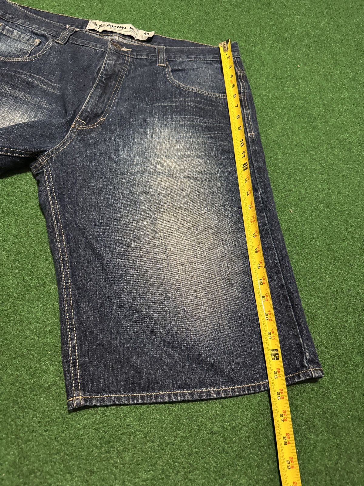 Avirex Vintage Y2K Avirex Cross Hip Hop Jorts Baggy Denim Shorts Size US 40 / EU 56 - 7 Thumbnail