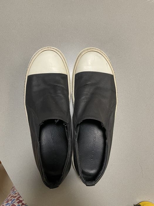 Rick Owens Rick Owens Low Waxed Canvas Slip Ons | Grailed