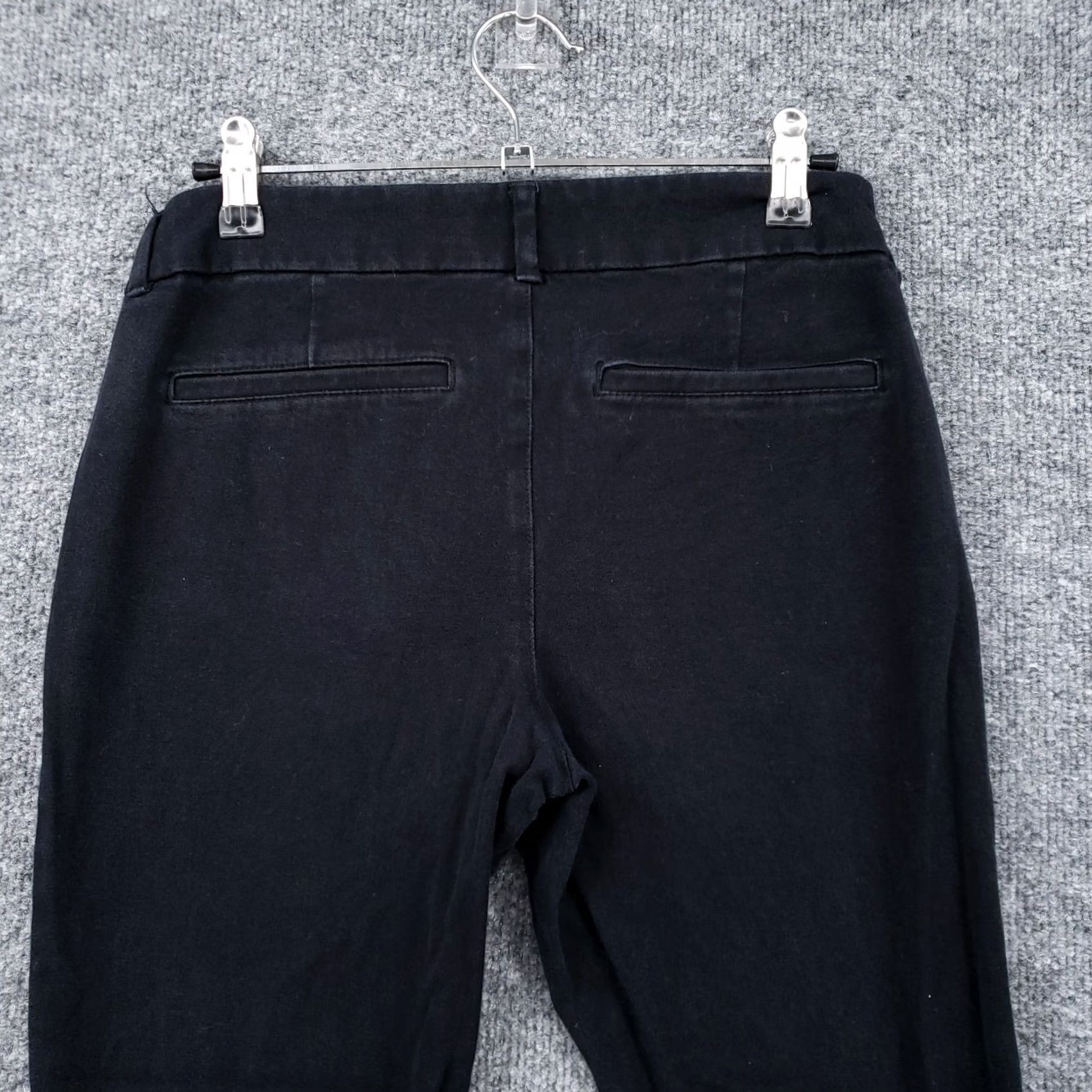 Old Navy Old Navy Pants Womens Black Pixie Straight Leg Mid Rise Flat Front Zip Size 4 Size 29" - 7 Thumbnail