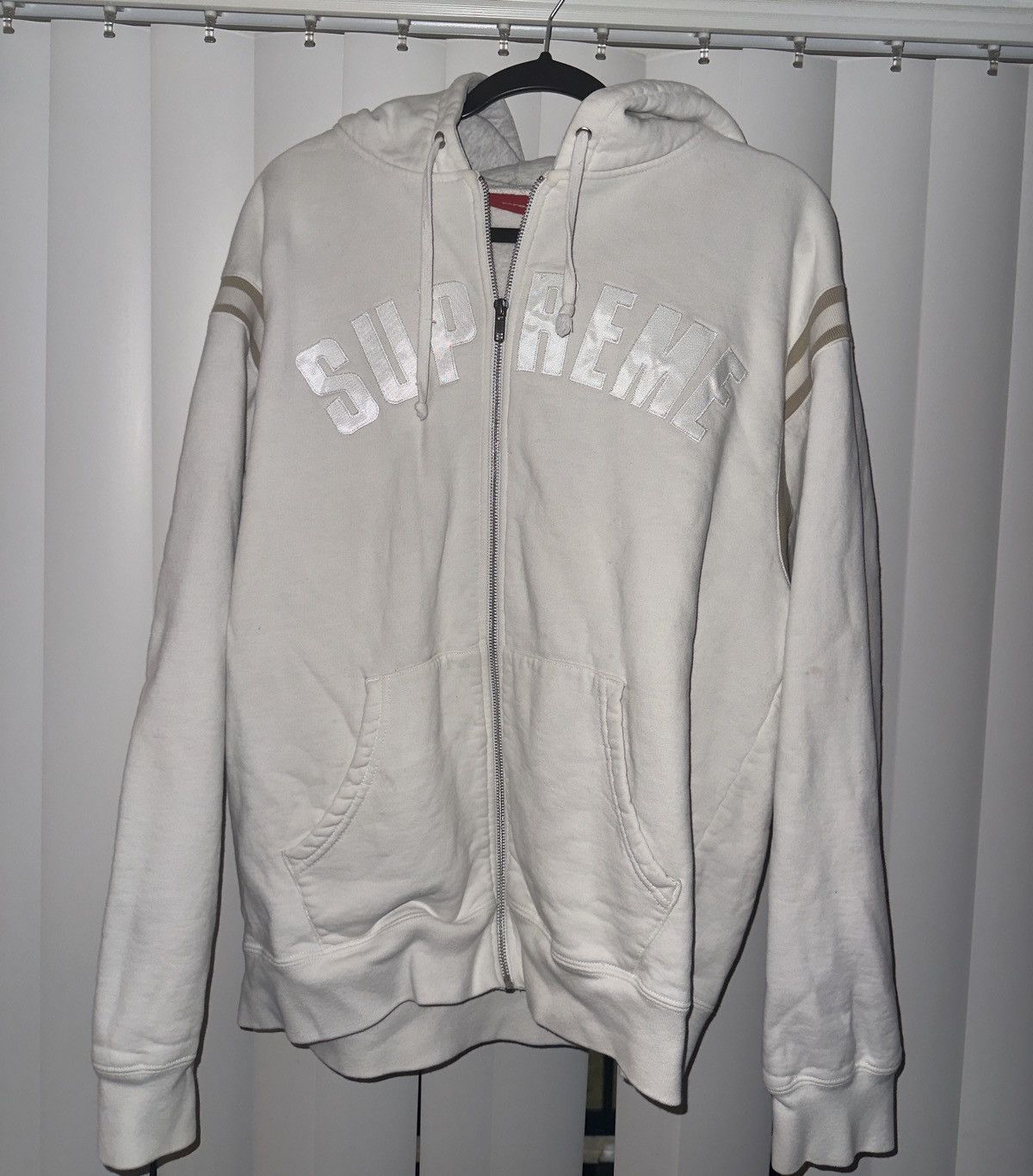 Supreme Jet Sleeve Zip Up Hooded Sweatshirt | Grailed