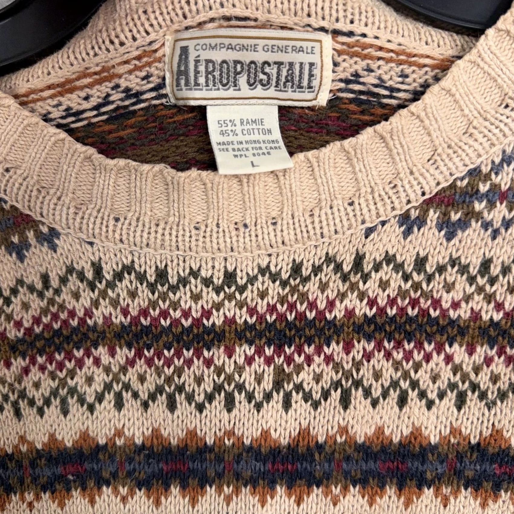Aeropostale VINTAGE Aeropostale Sweater Mens Large Fair Isle Crewneck Knit 90s Grandpa Cosby Size US L / EU 52-54 / 3 - 4 Thumbnail