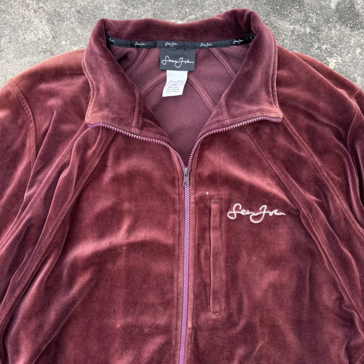 Sean John Burgundy Sean John Velvet Track Jacket Size US XXL / EU 58 / 5 - 2 Thumbnail