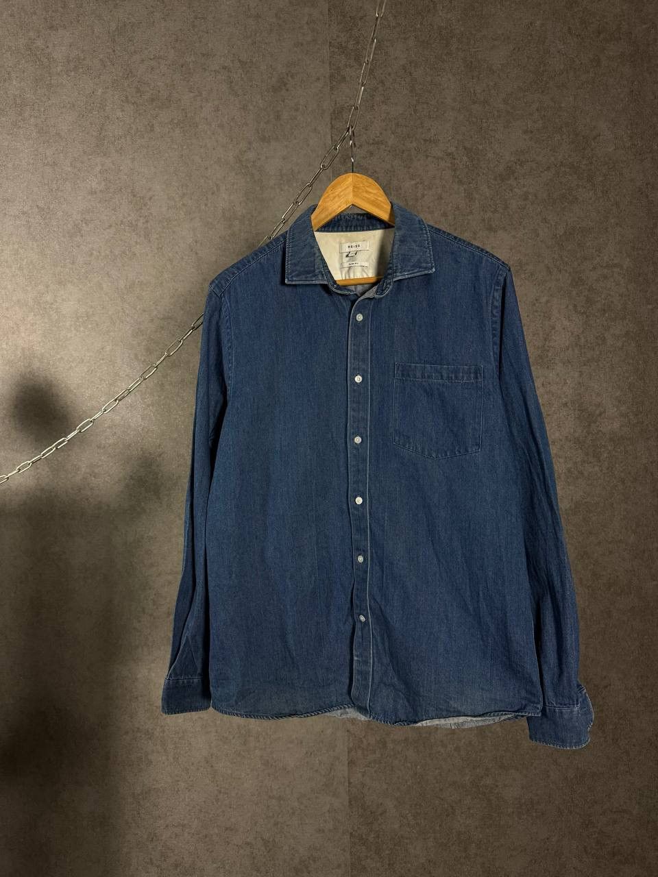 Reiss Reiss designer denim shirt Size US L / EU 52-54 / 3 - 1 Thumbnail