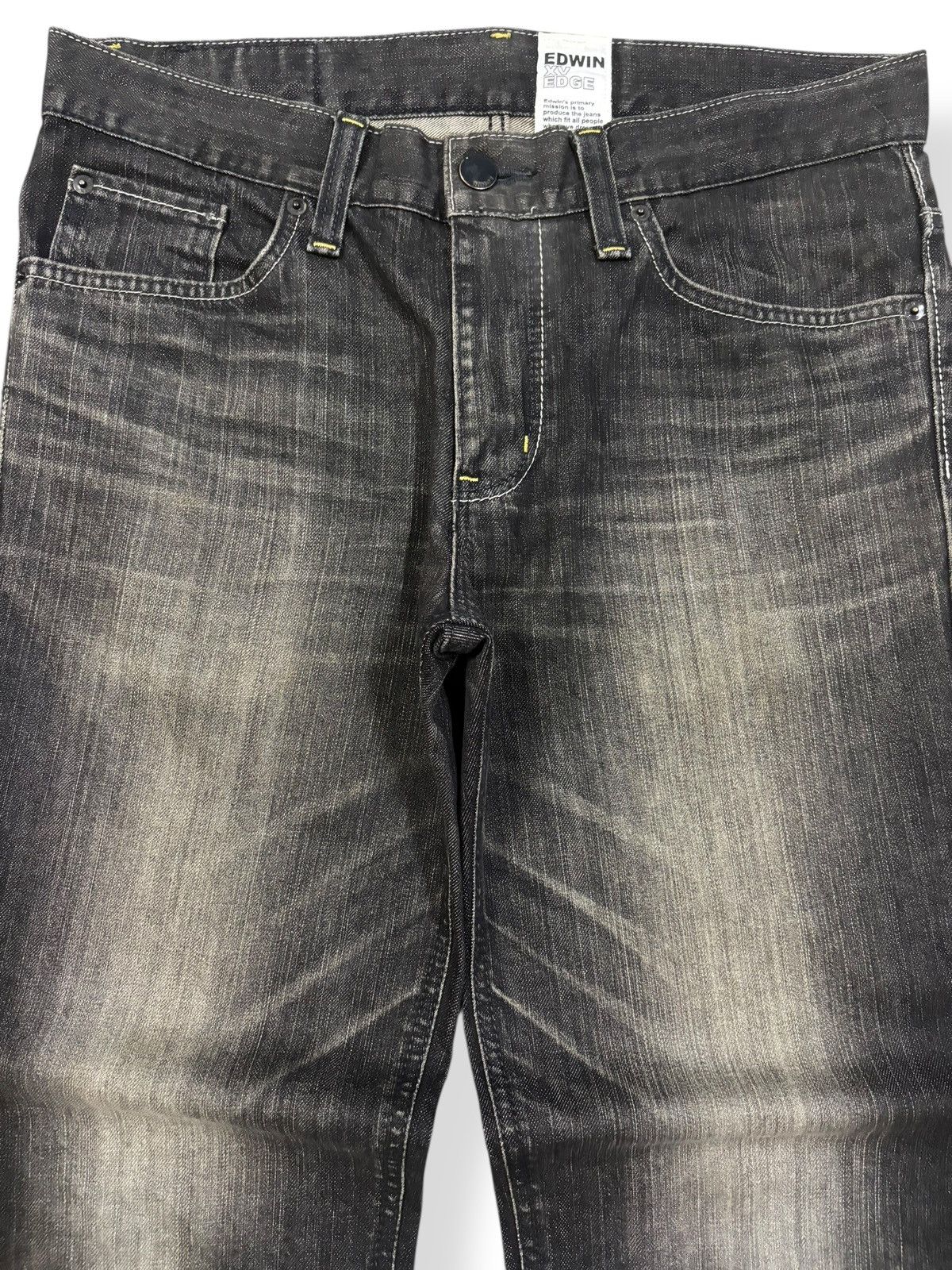 Edwin Vintage Edwin XV Edge Black Faded Distressed Jeans Size US 34 / EU 50 - 3 Thumbnail