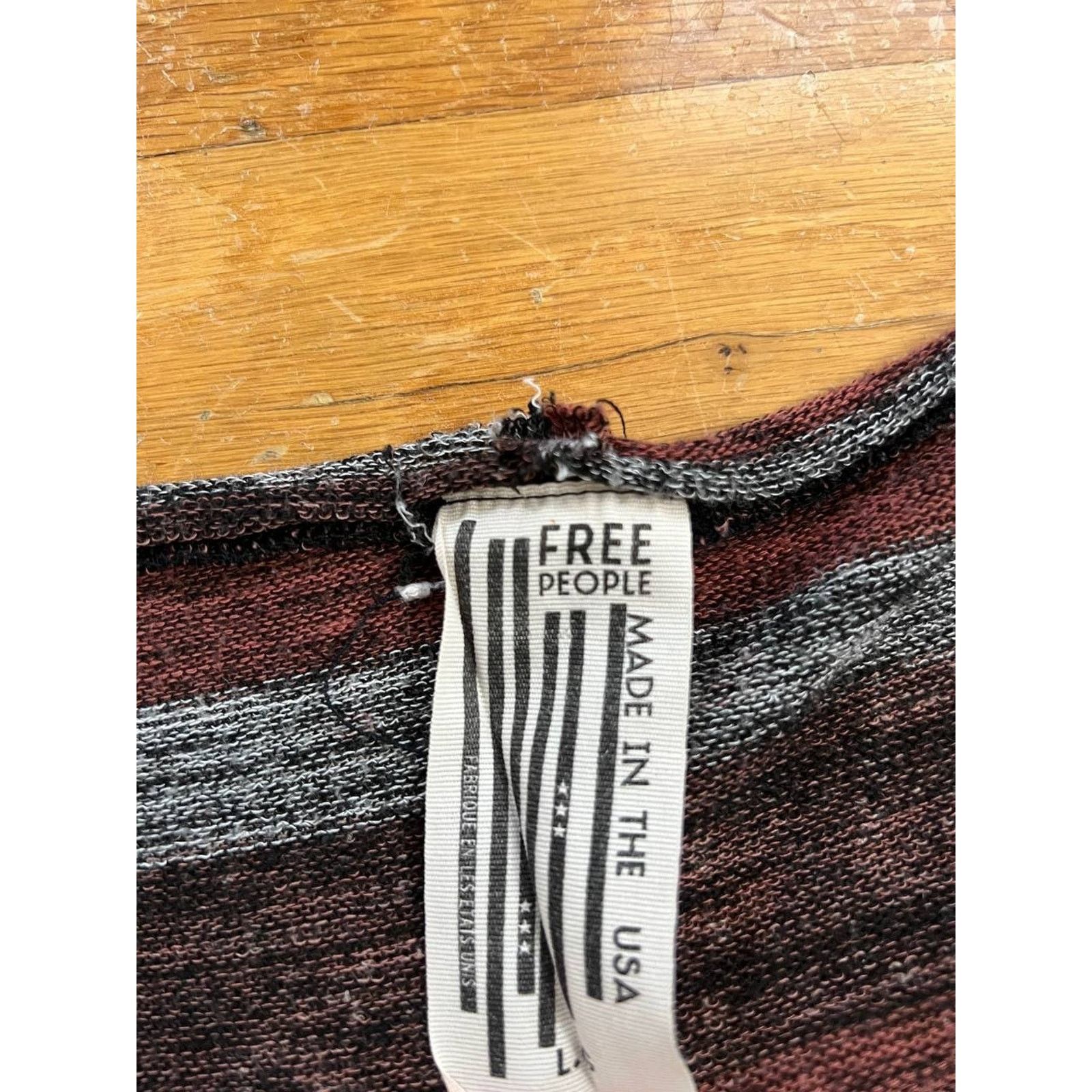 Free People FREE PEOPLE Sweater Slouchy Boho Stripe Rust L/G A001757 Size L / US 10 / IT 46 - 5 Thumbnail