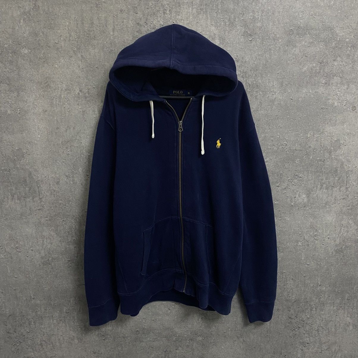 Polo Ralph Lauren Vintage Polo Ralph Lauren Zip Up Hoodie Navy Blue Size US XL / EU 56 / 4 - 1 Thumbnail