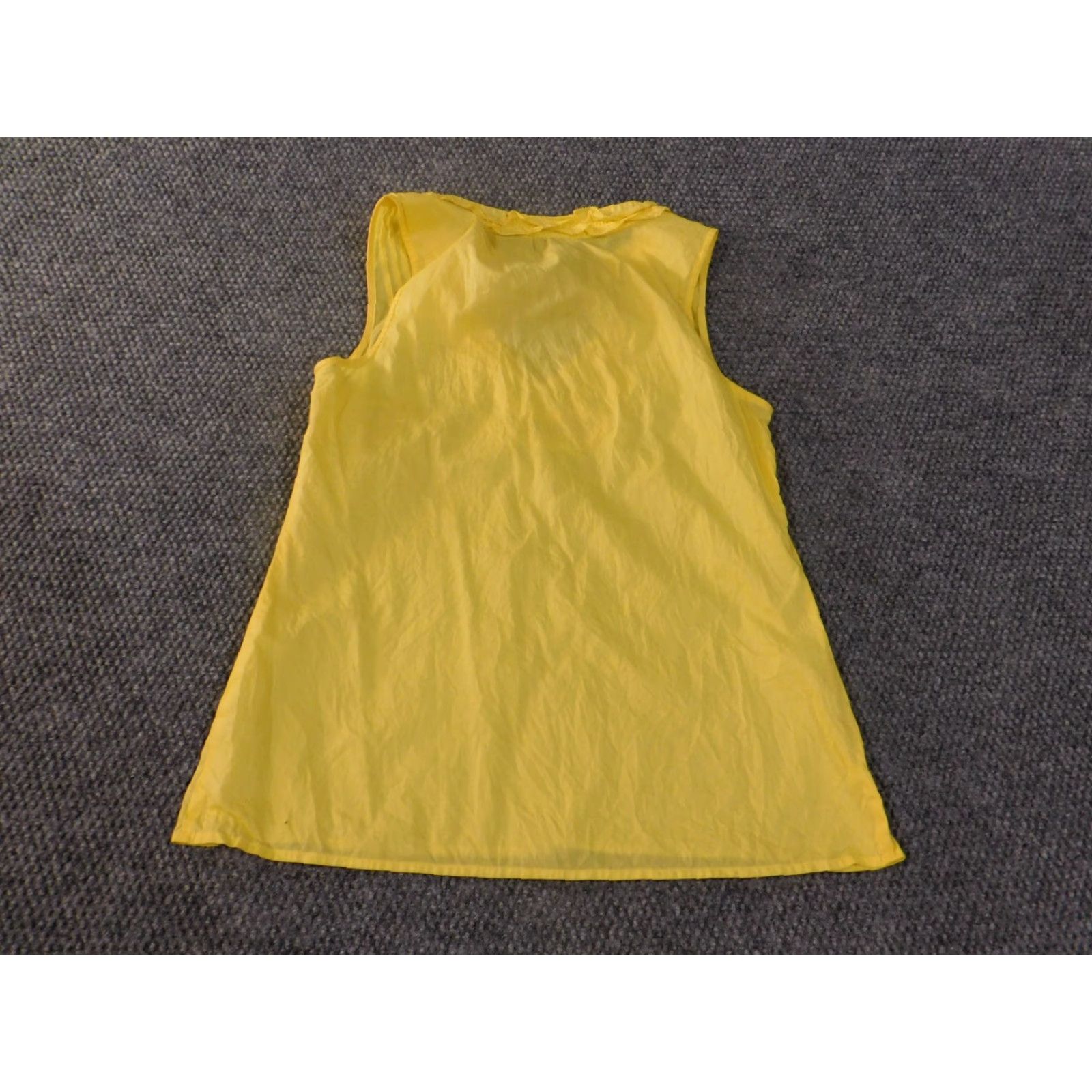 Ann Taylor Loft Ann Taylor Loft Womens Blouse Shirt V-Neck Sleeveless 100% Cotton Yellow M Casual Size M / US 6-8 / IT 42-44 - 7 Thumbnail