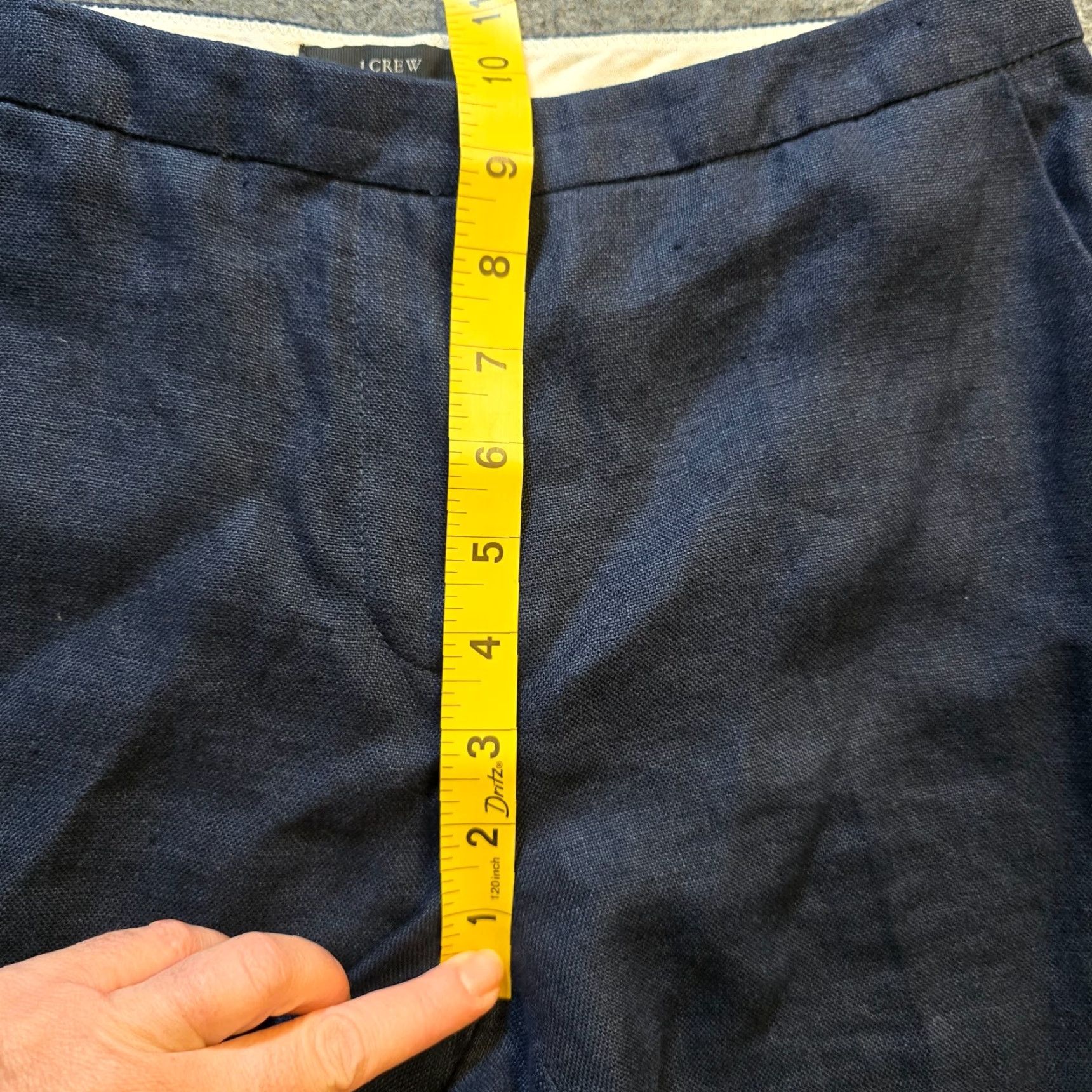 J.Crew J.CREW Pants Womens 0 Blue Linen Tapered Flat Front Cuffed Career Casual Summer Spring Fall Womens Size 25" / US 0 / IT 36 - 6 Thumbnail