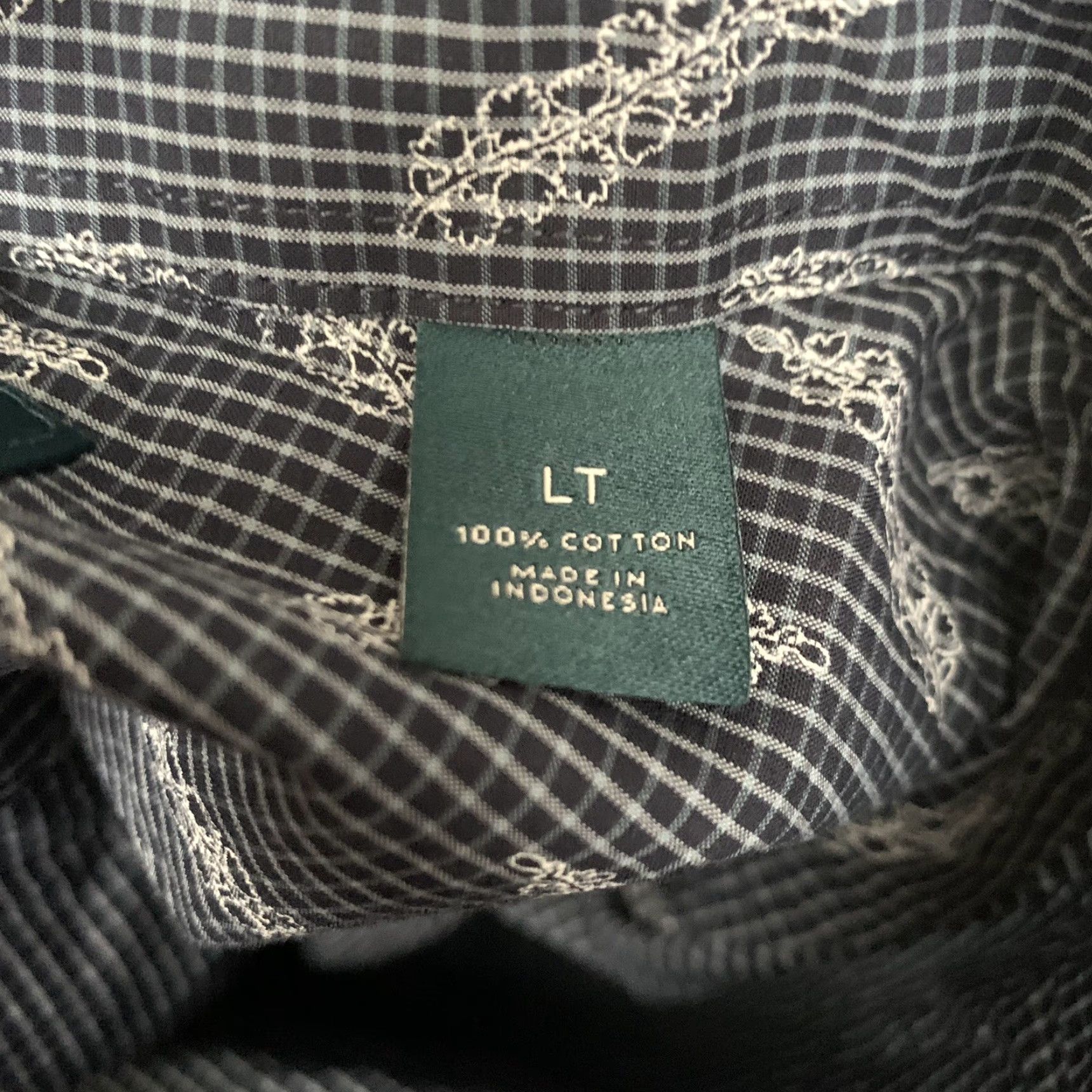 Perry Ellis Perry Ellis Shirt Mens LT Large Tall Short Sleeve Blue Print 100% Cotton Geometric Button-Up Casual Size US L / EU 52-54 / 3 - 4 Thumbnail