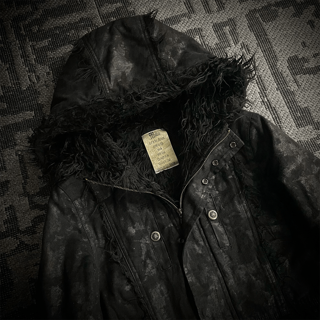 Japanese Brand Midas Faux Fur Waxed Long Coat Size US S / EU 44-46 / 1 - 6 Thumbnail