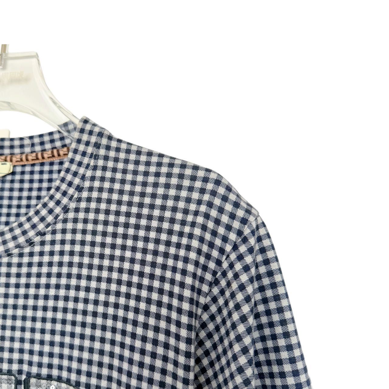 Fendi Fendi Checkered Logo Crew Neck Short Sleeve T-shirt K26WX Size S / US 4 / IT 40 - 3 Thumbnail