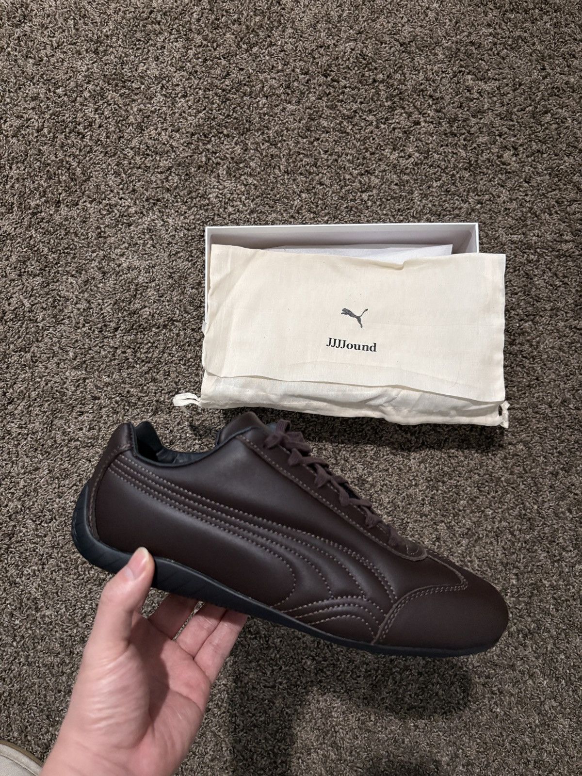JJJJound × Puma JJJJound Puma Speedcat Leather Brown Size US 8 / EU 41 - 2 Thumbnail