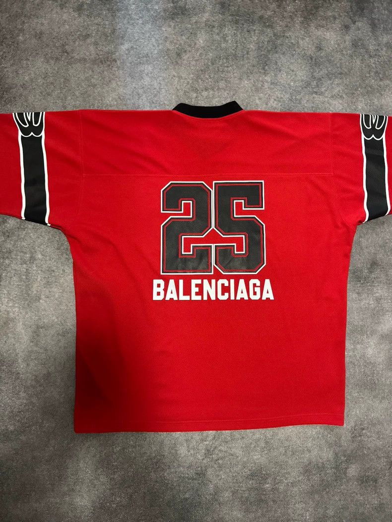 Balenciaga Balenciaga Double-ring football 25th short sleeve Size US XL / EU 56 / 4 - 2 Thumbnail