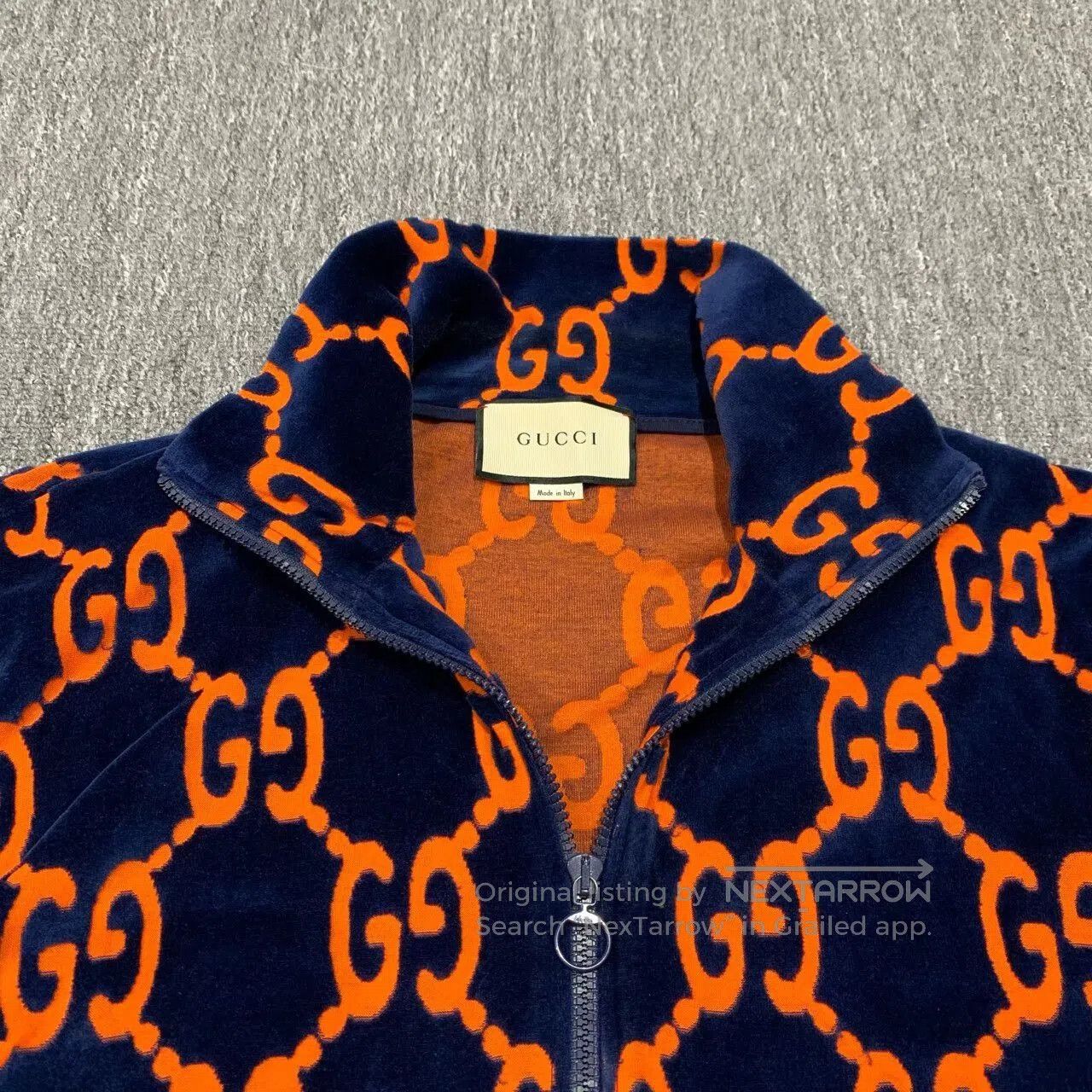 Gucci gucci blue and orange double g velvet jacket. Size US XL / EU 56 / 4 - 9 Thumbnail