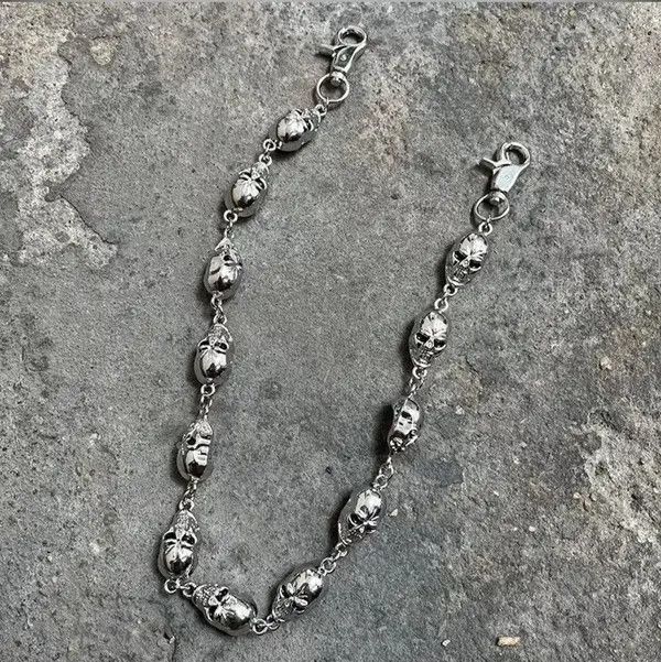 VIBE Retro Goth Skull Wallet Jeans Chain Size ONE SIZE - 6 Thumbnail