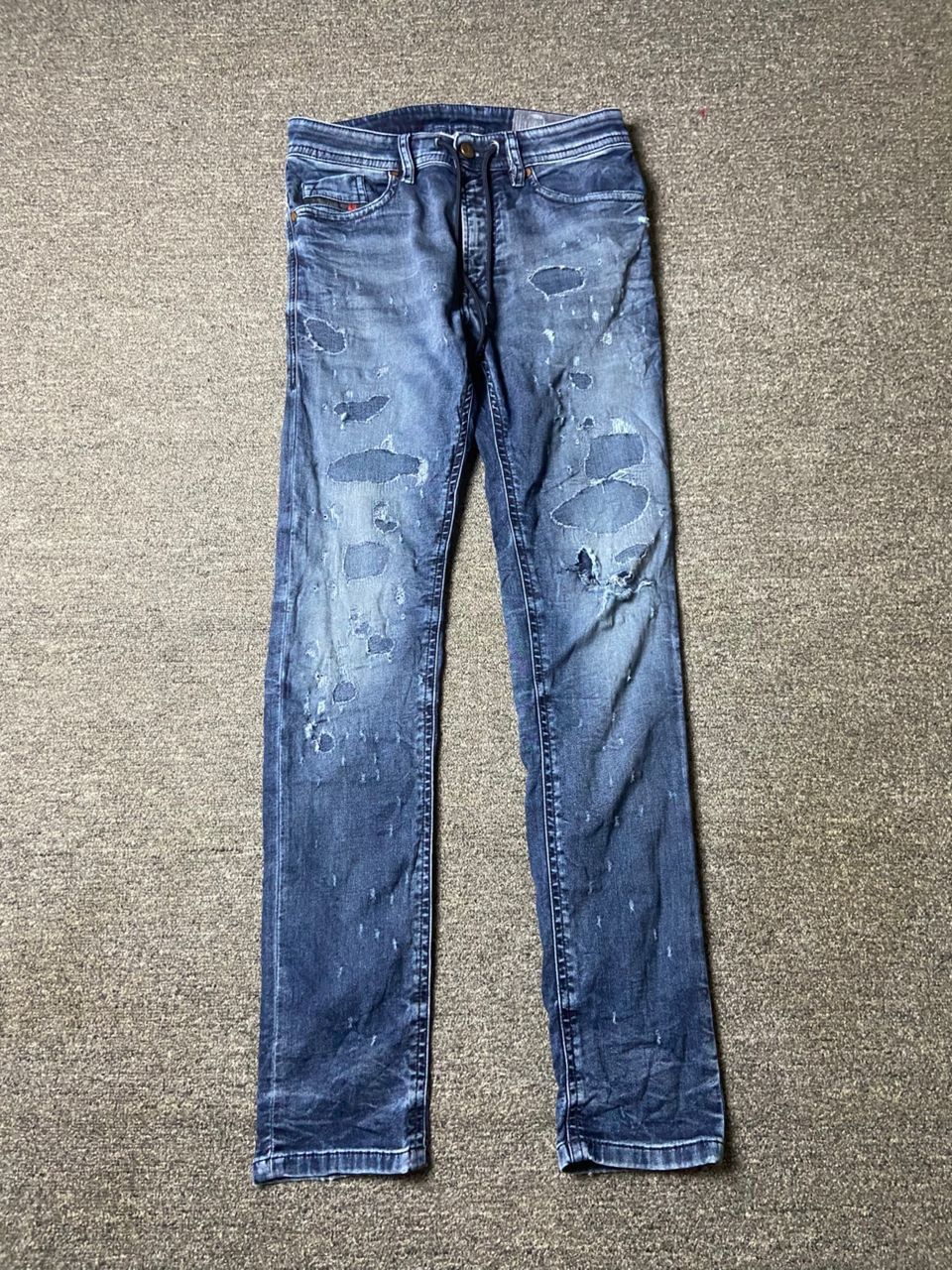 Diesel Diesel Thommer-T Distressed Slim Fit Jeans (175) Size US 29 - 1 Thumbnail