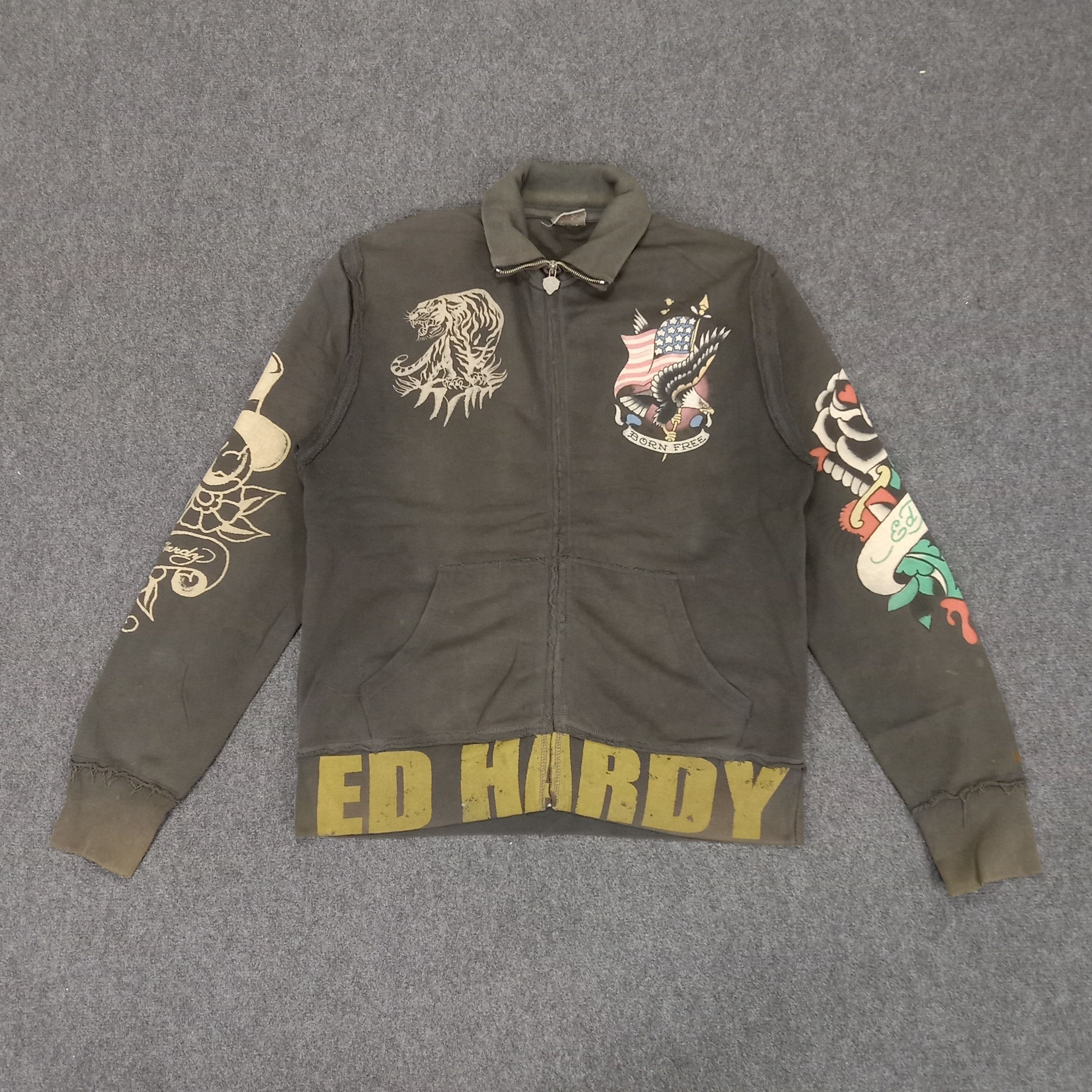 Christian Audigier × Ed Hardy × Vintage ED HARDY Designer Christian Audigier Sweaters Size US M / EU 48-50 / 2 - 1 Thumbnail