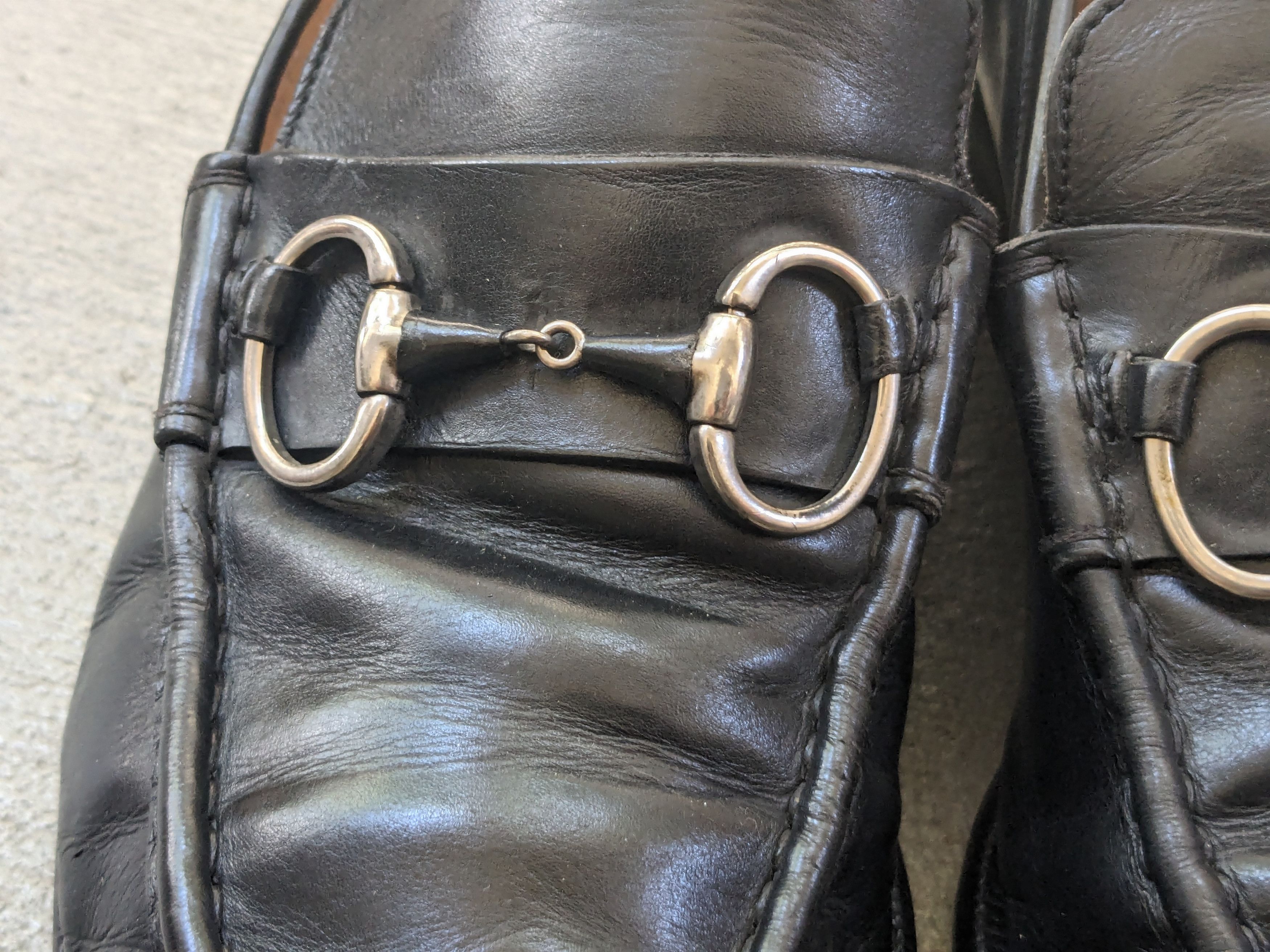 Gucci × Vintage Gucci Horsebit Loafers Black 10 Slip Ons Buckle Size US 10 / EU 43 - 3 Thumbnail
